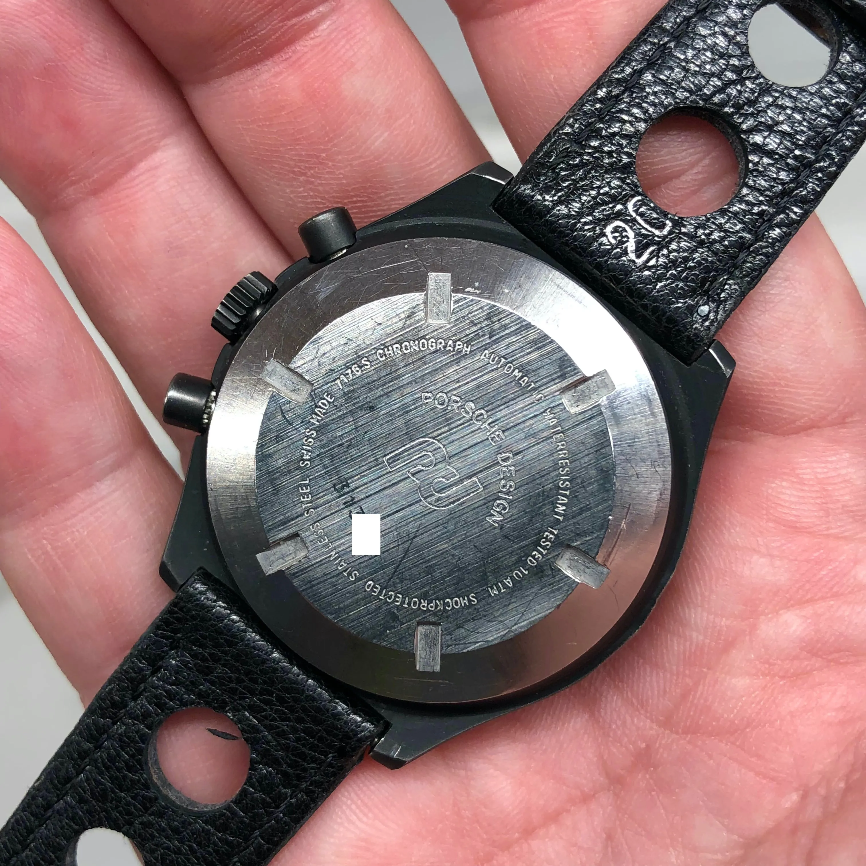 1980s Orfina Porsche Design Chronograph 7176S "Top Gun" Lemania 5100 Automatic Wristwatch