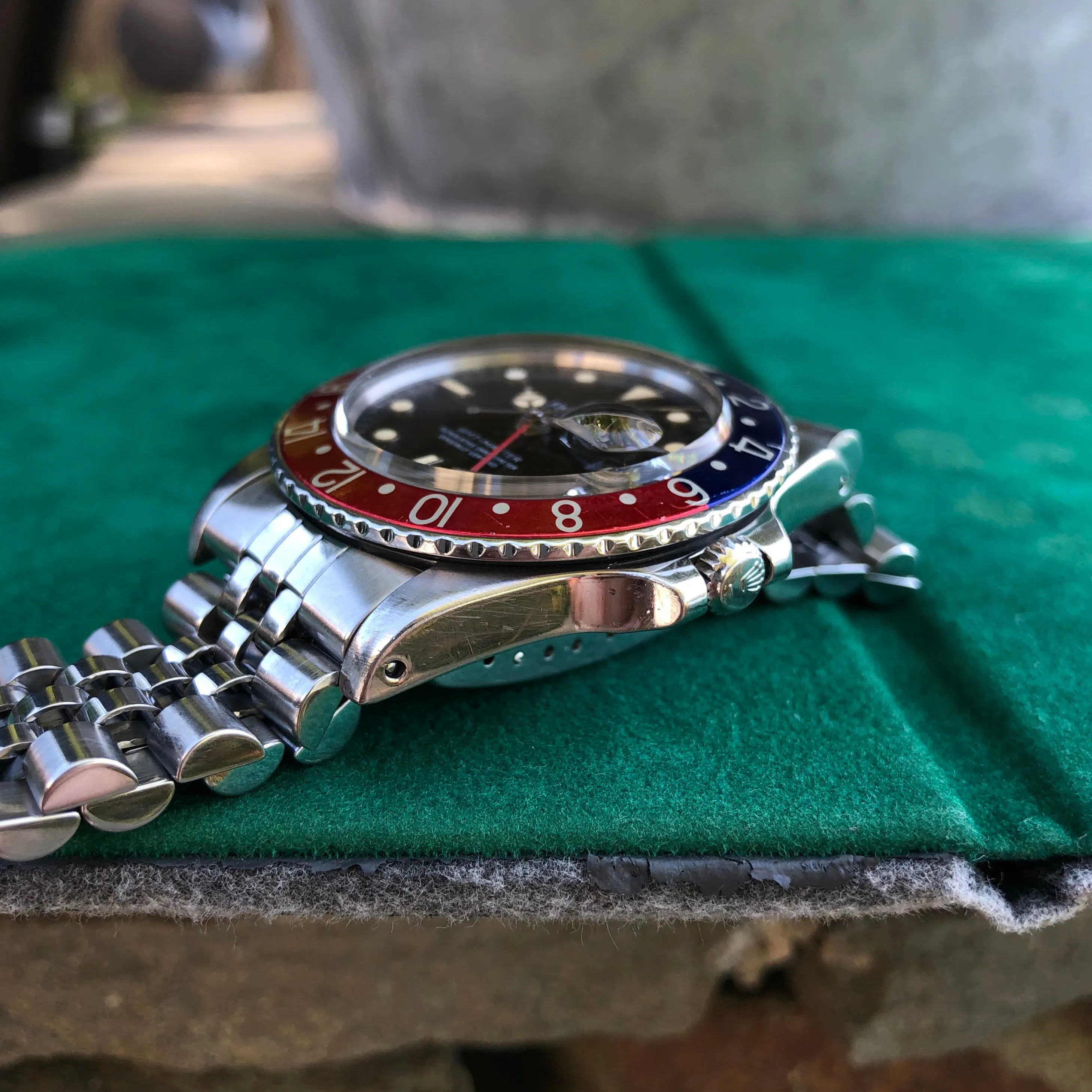 1984 Rolex GMT MASTER 16750 Pepsi Jubilee Bracelet Wristwatch