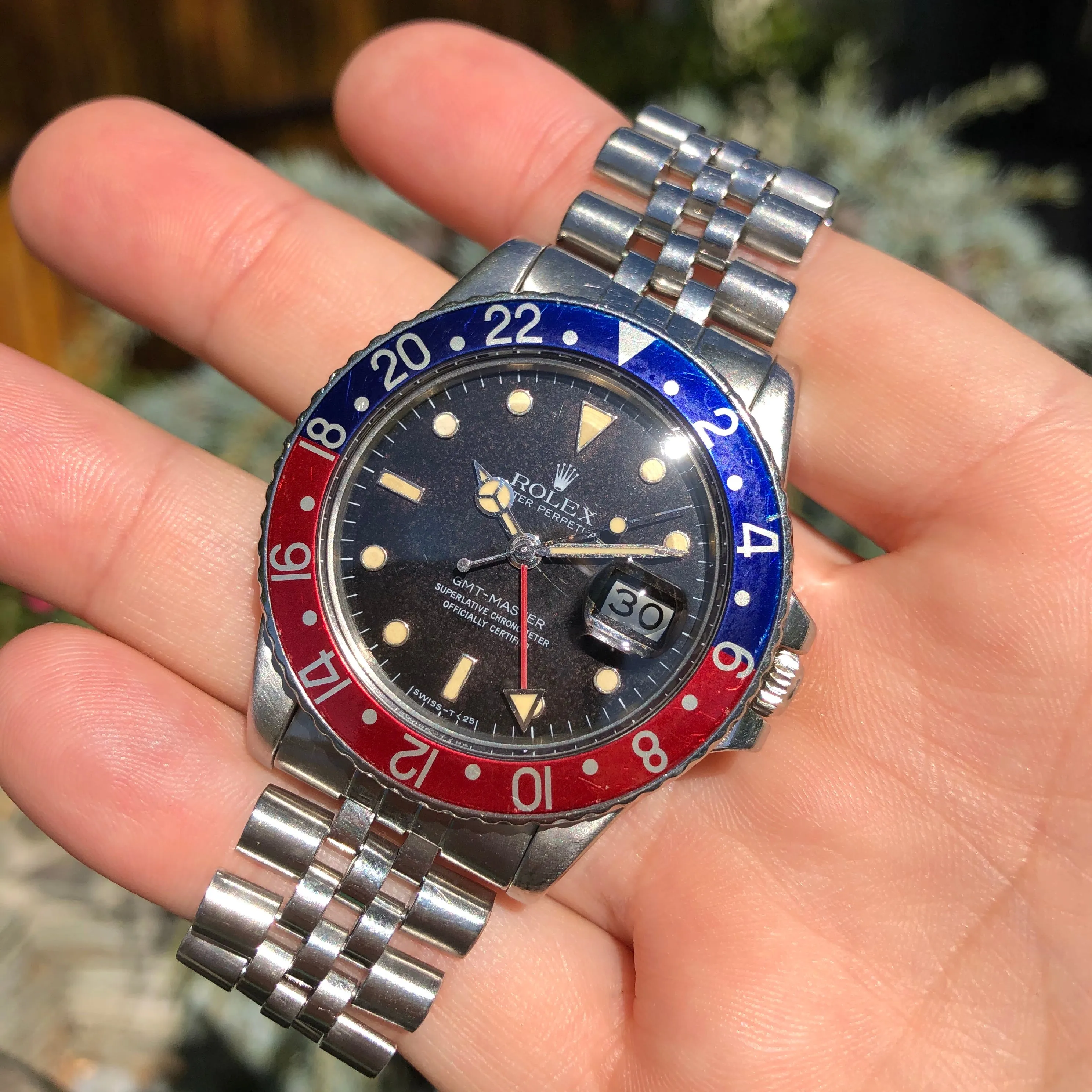 1984 Rolex GMT MASTER 16750 Pepsi Jubilee Bracelet Wristwatch