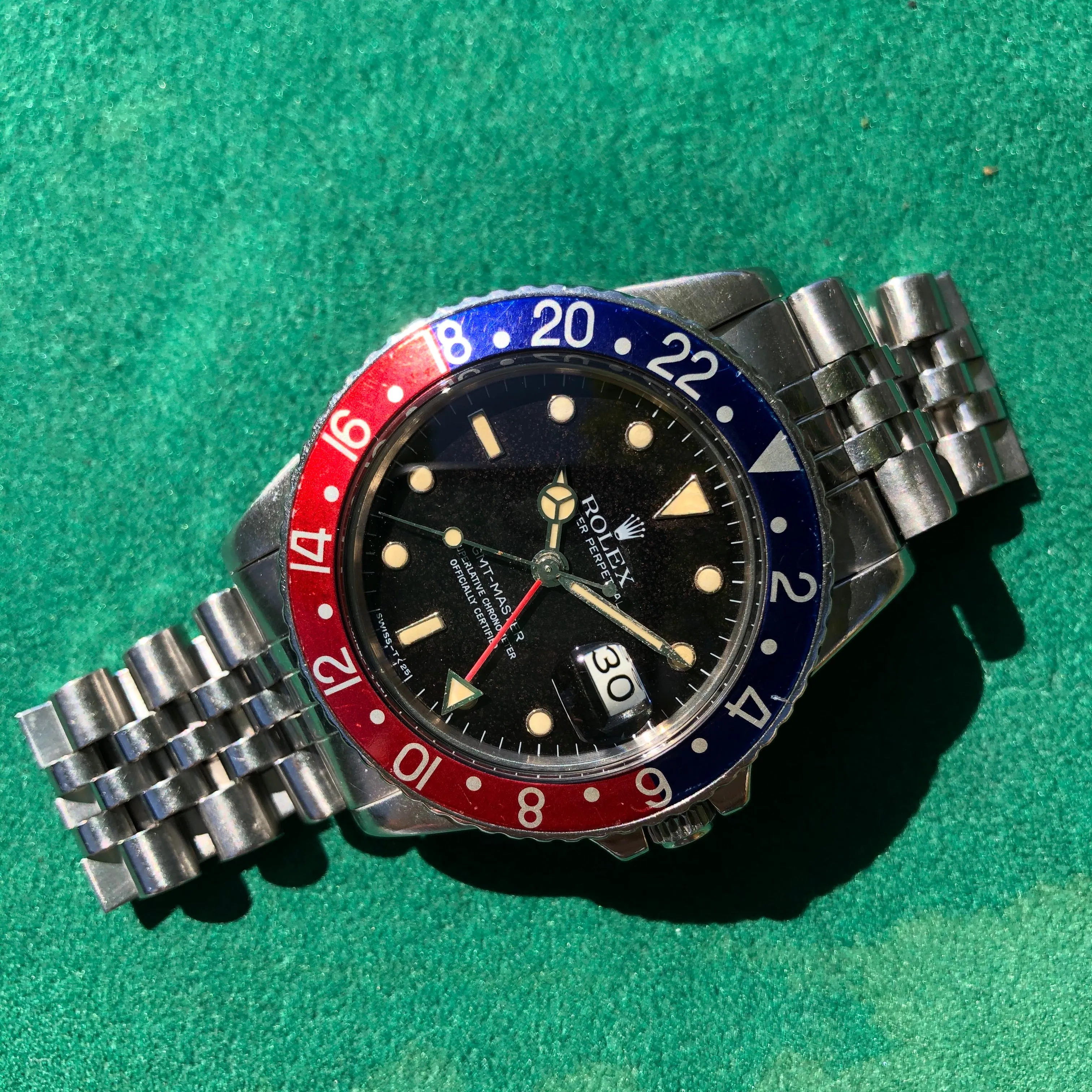 1984 Rolex GMT MASTER 16750 Pepsi Jubilee Bracelet Wristwatch