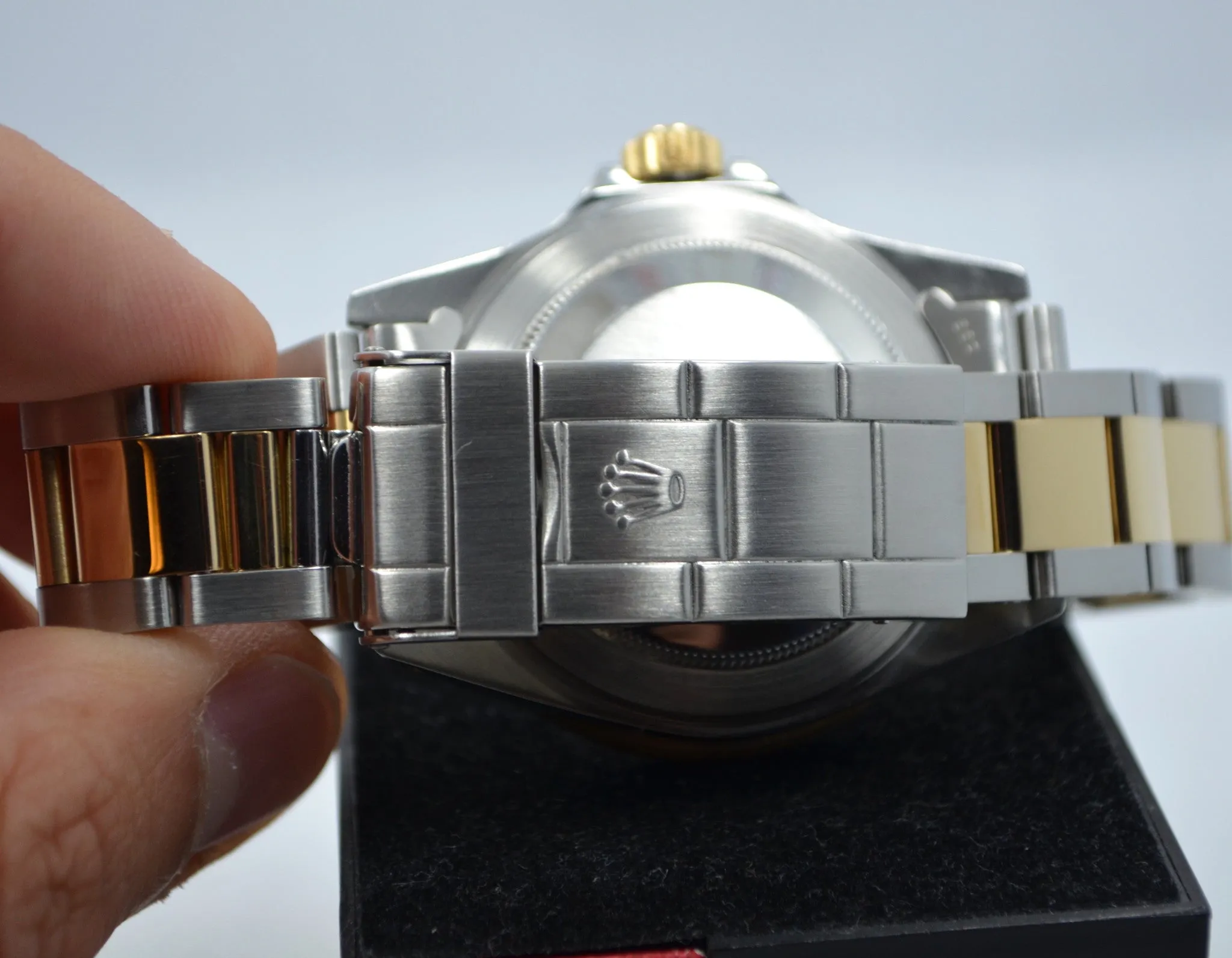 1984 Vintage Rolex Submariner 16803 Two Tone Blue Steel 18K Gold Wristwatch