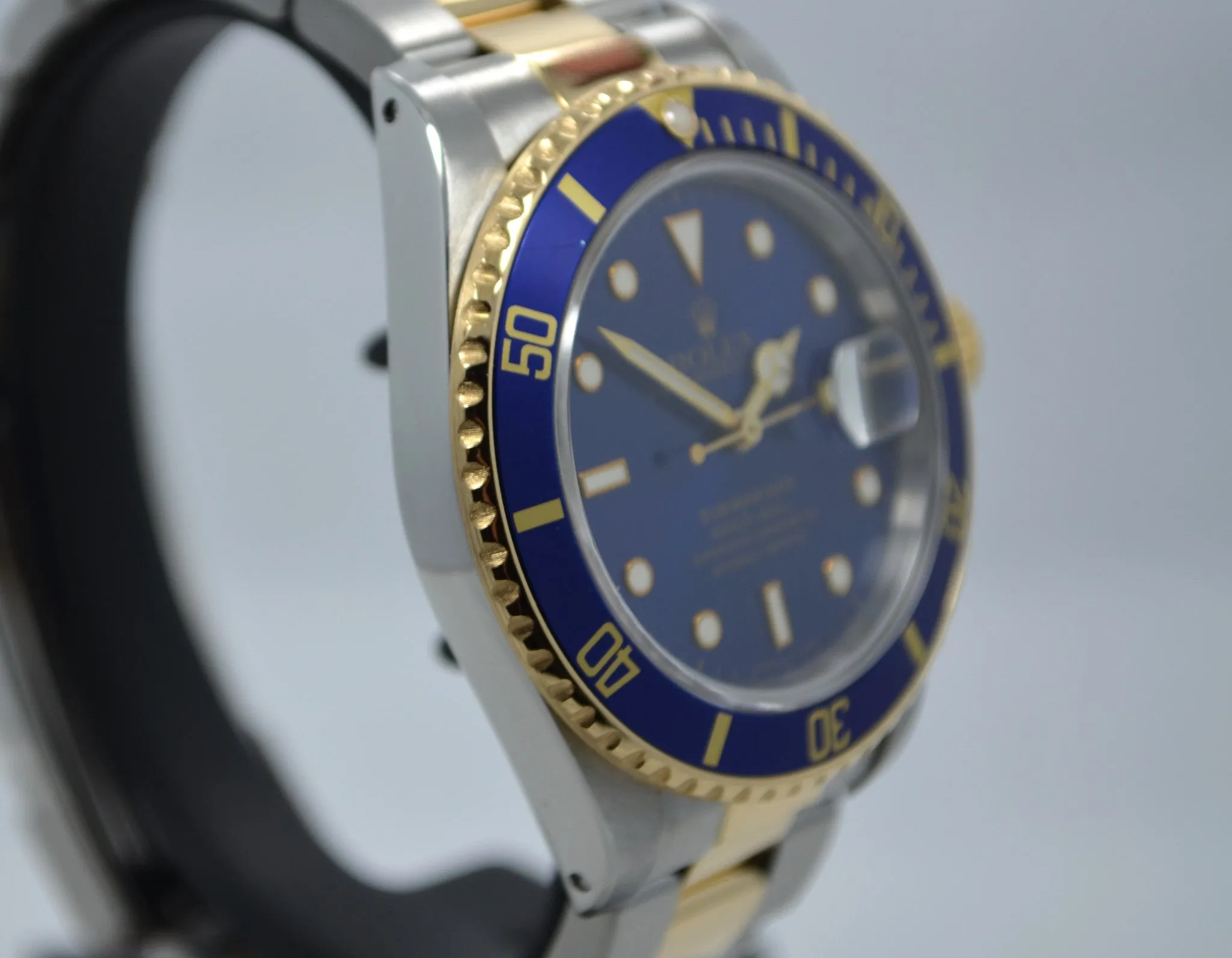 1984 Vintage Rolex Submariner 16803 Two Tone Blue Steel 18K Gold Wristwatch