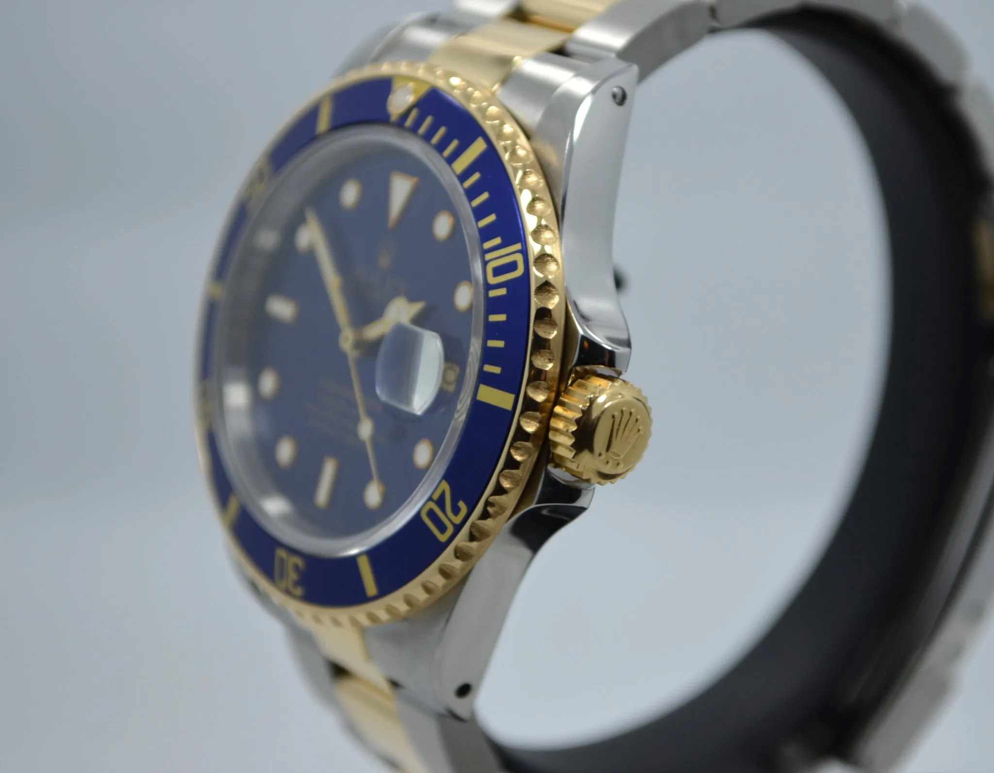 1984 Vintage Rolex Submariner 16803 Two Tone Blue Steel 18K Gold Wristwatch