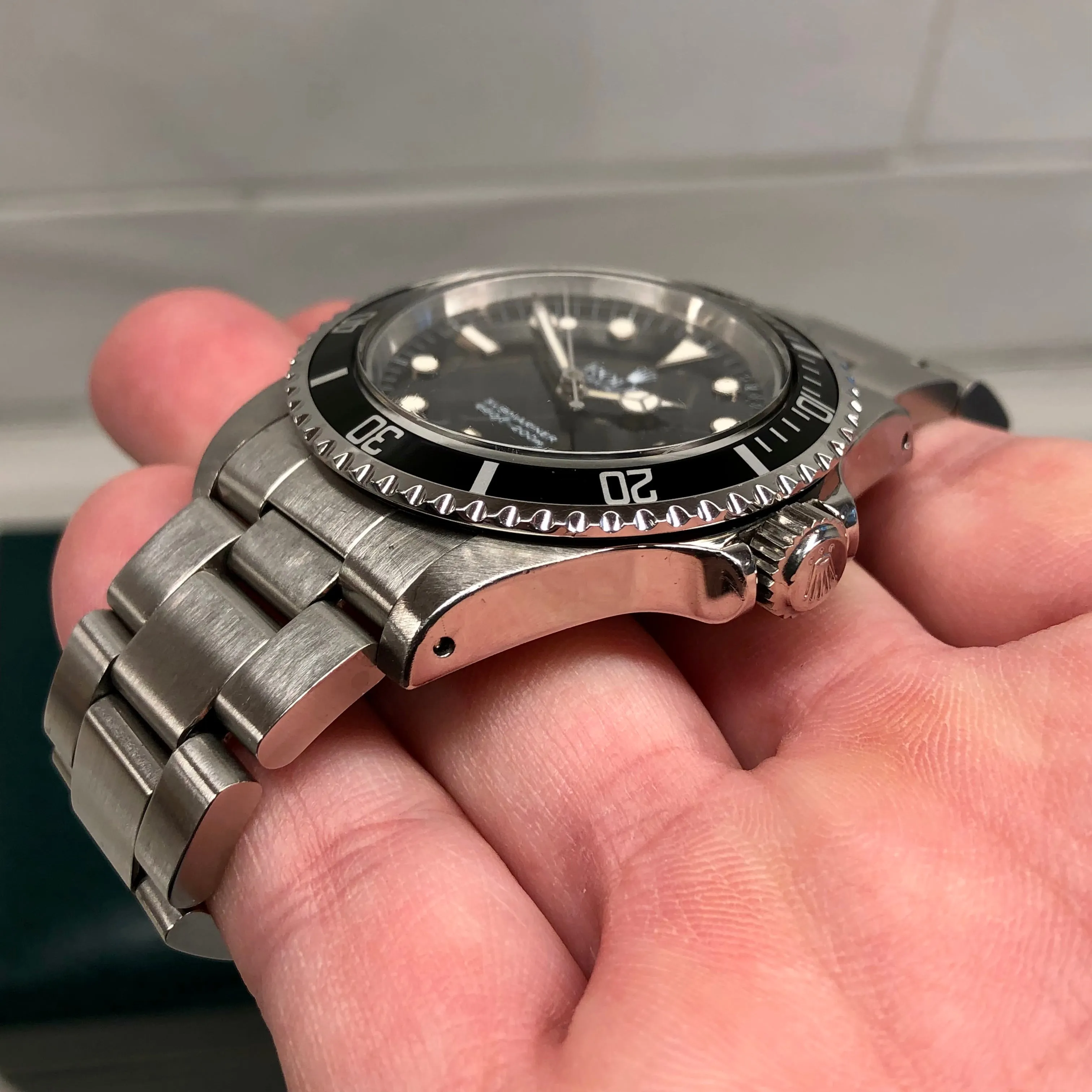 1985 Rolex Submariner 5513 No Date Steel Oyster Wristwatch with Box and Tag