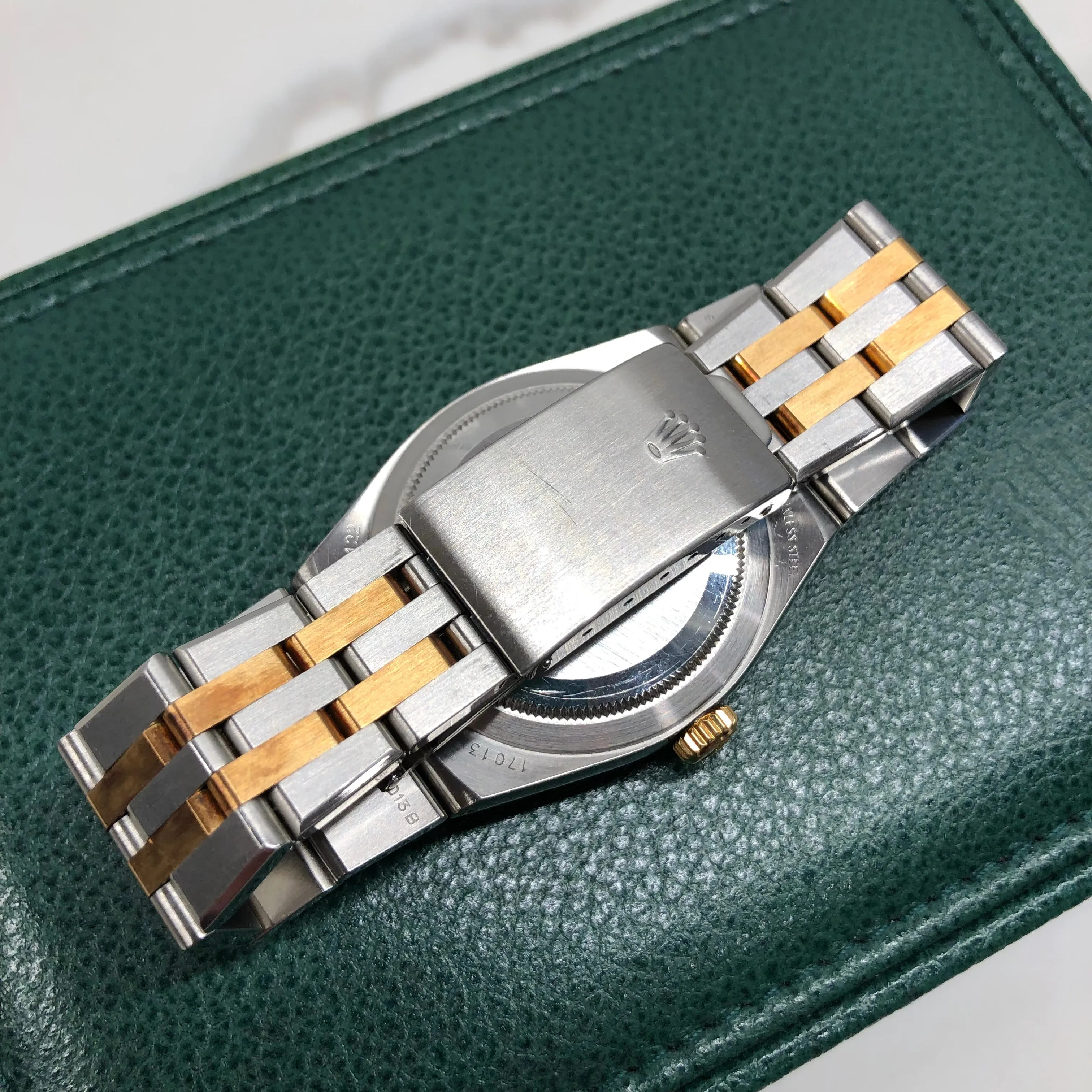1986 Rolex Datejust Oysterquartz 17013 Two Tone Tiffany & Co. Champagne Dial Wristwatch