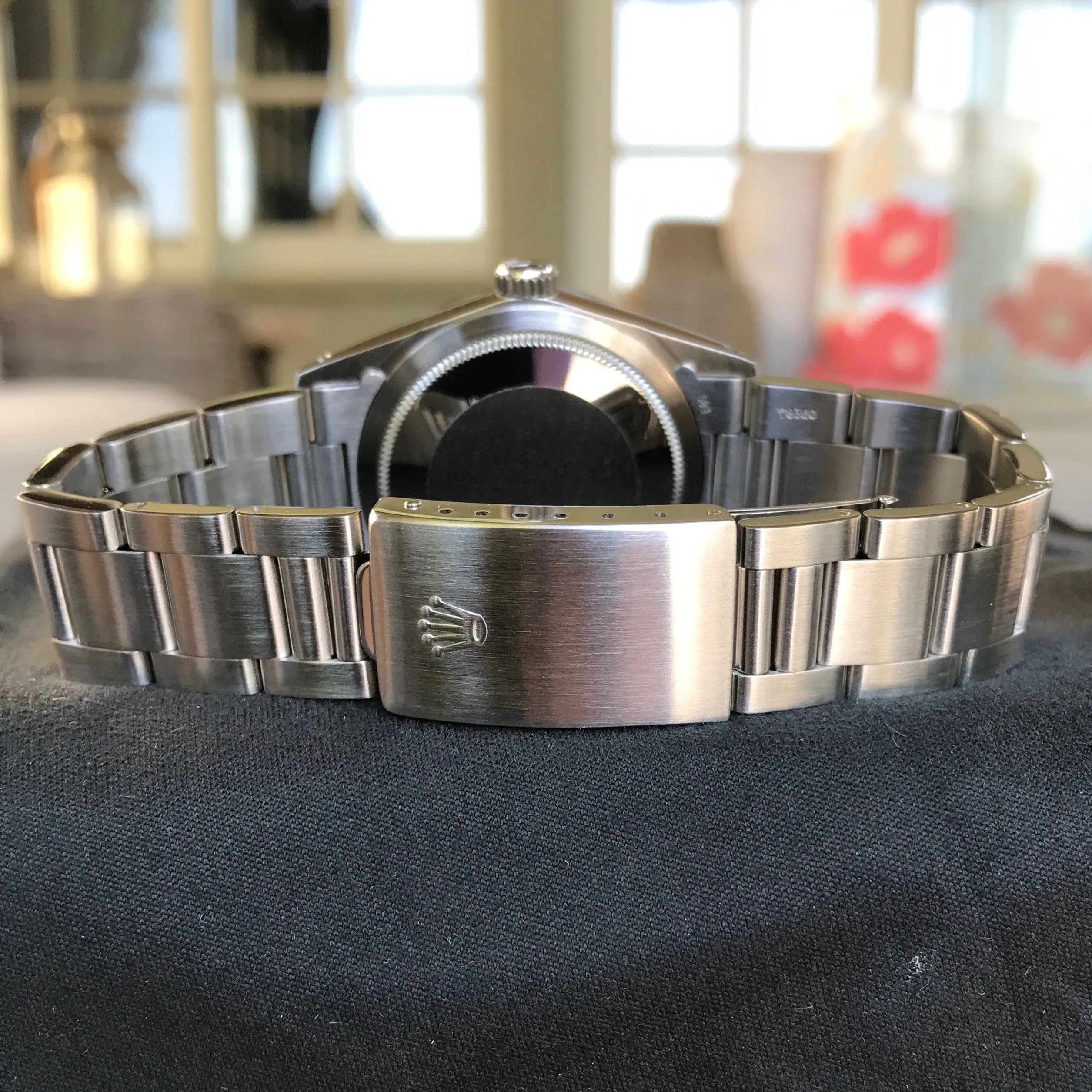 1987 Rolex Explorer 1016 R Serial Stainless Steel Caliber 1570 Automatic Wristwatch