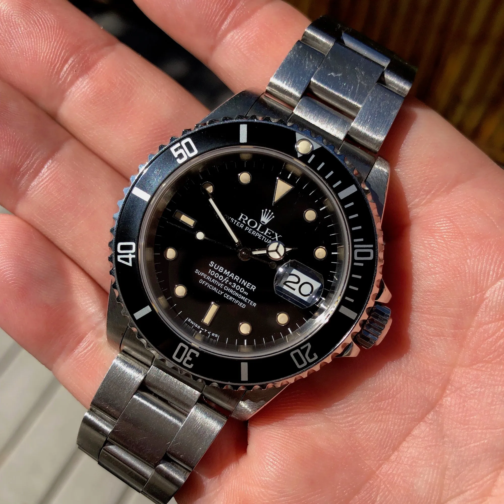 1989 Rolex Submariner Date 16610 Stainless Steel Wristwatch Box Papers Circa Unpolished