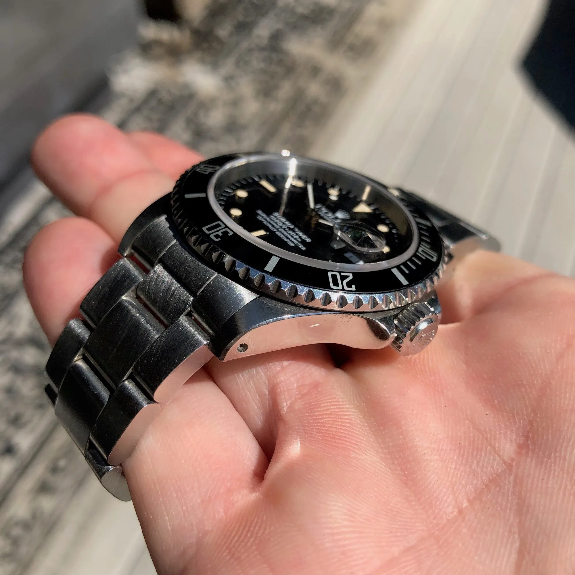 1989 Rolex Submariner Date 16610 Stainless Steel Wristwatch Box Papers Circa Unpolished