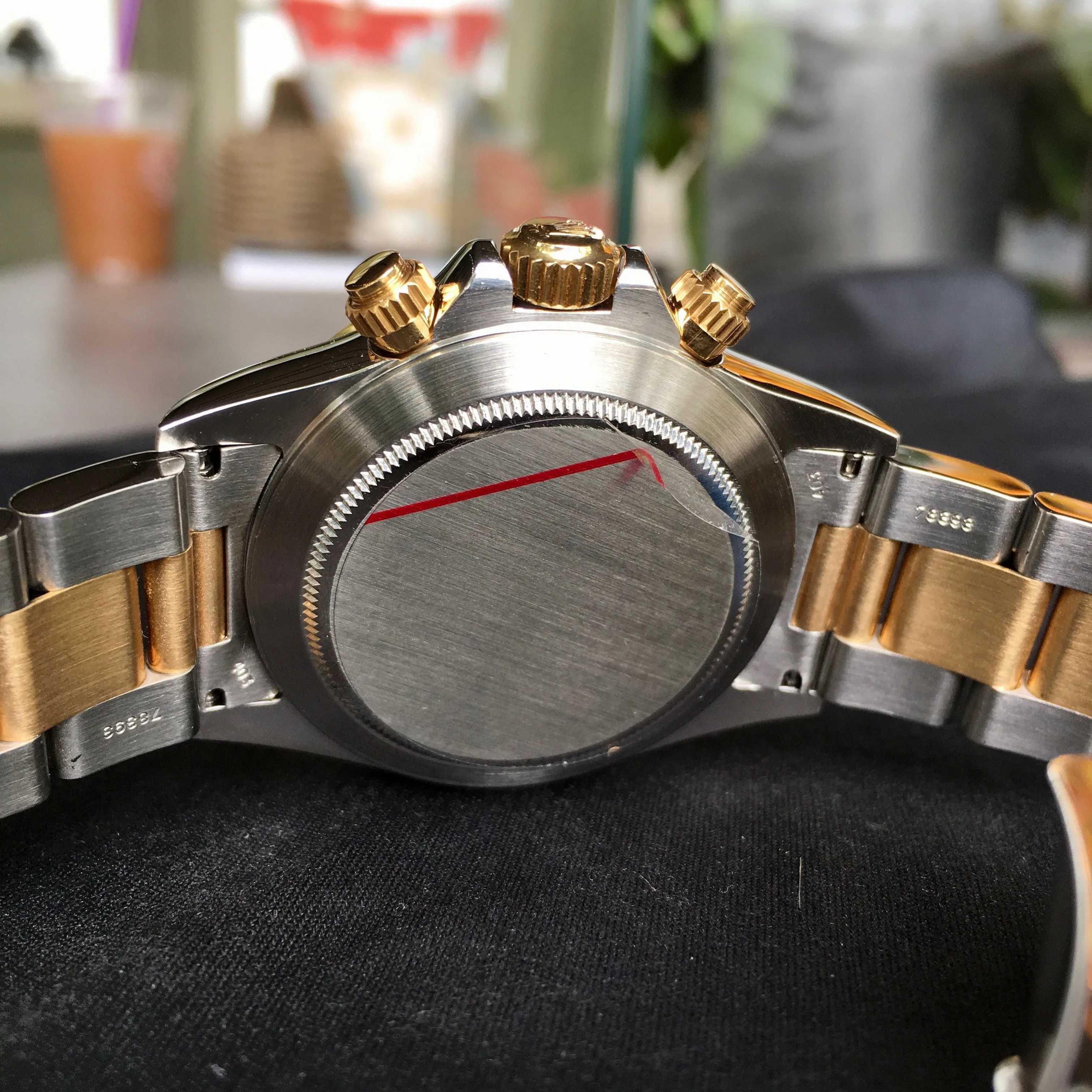 1995 Rolex Daytona 16523 Zenith Black Two Tone Steel & Gold "T" Serial