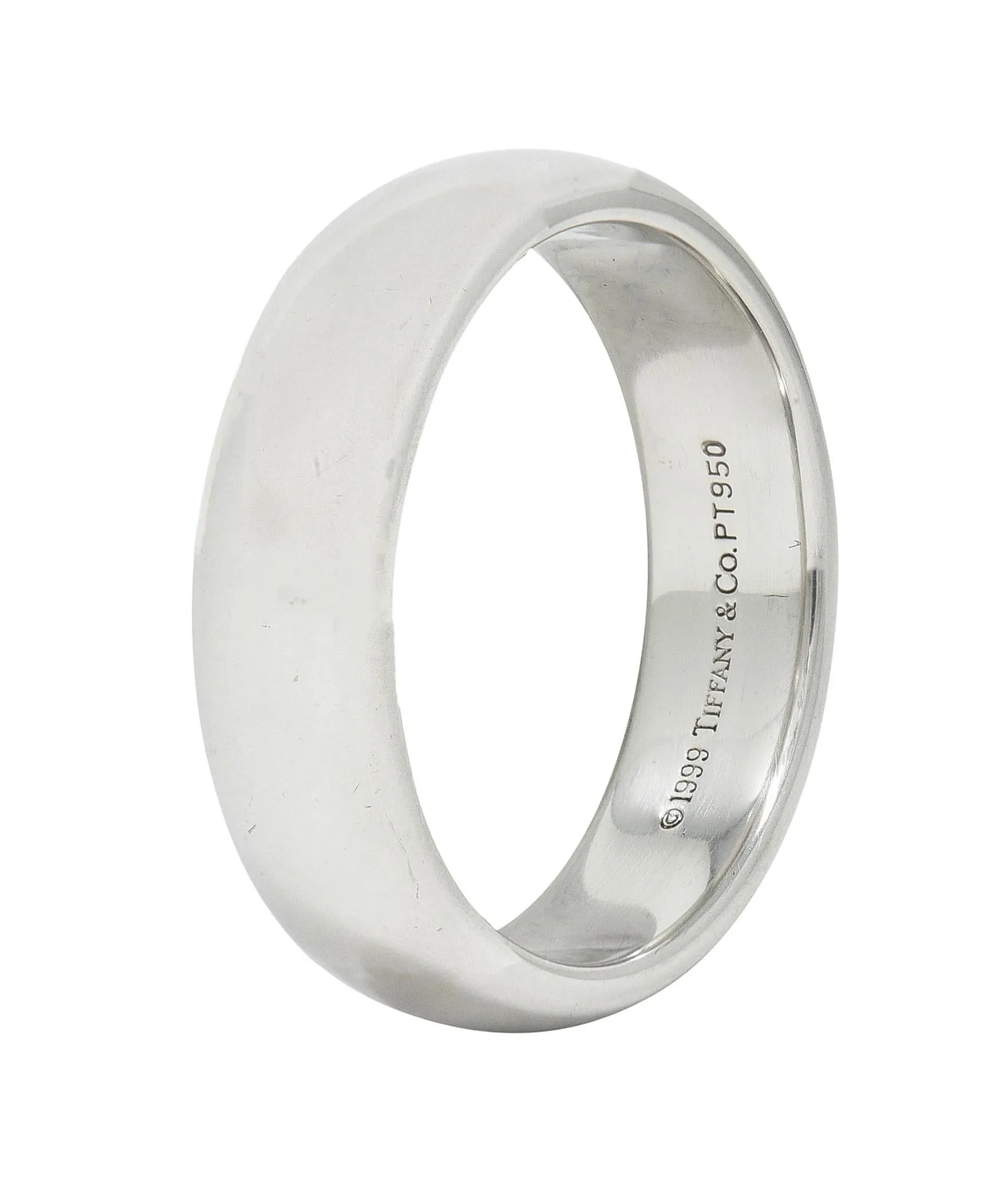 1999 Tiffany & Co. Platinum 6.0 MM Vintage Men's Unisex Wedding Band Ring
