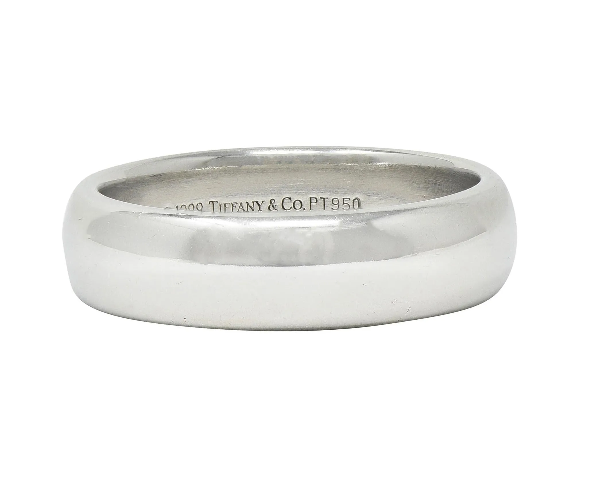 1999 Tiffany & Co. Platinum 6.0 MM Vintage Men's Unisex Wedding Band Ring