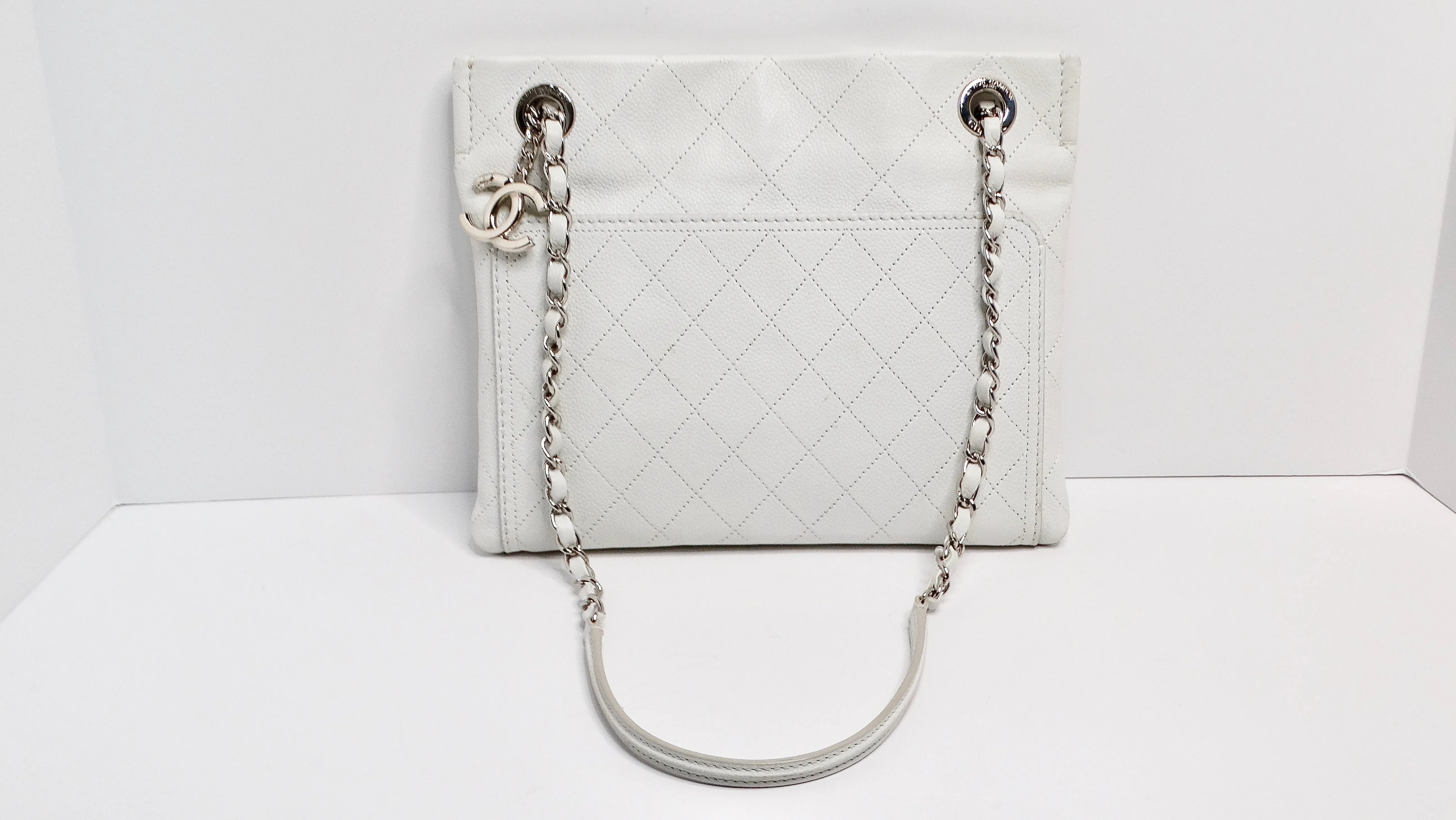 2014 Chanel Small White CC Pocket Tote