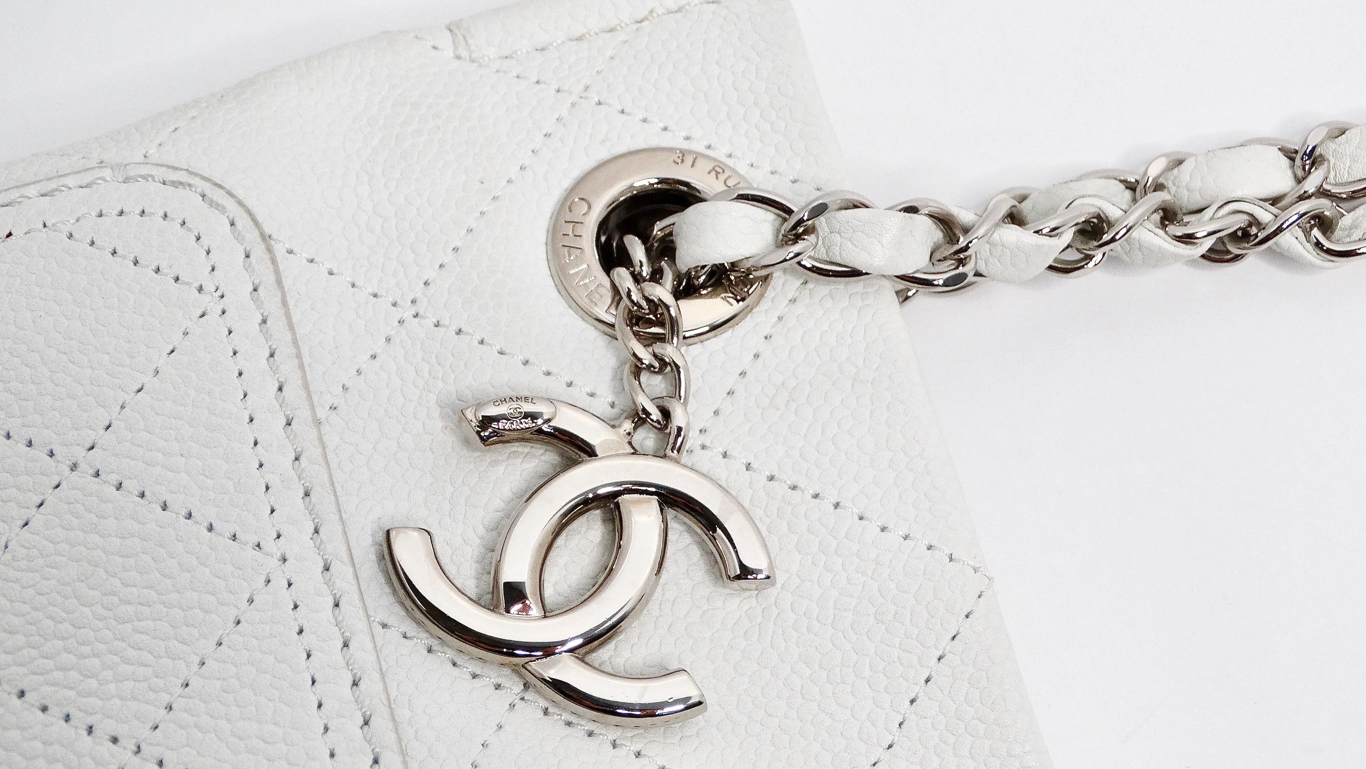 2014 Chanel Small White CC Pocket Tote