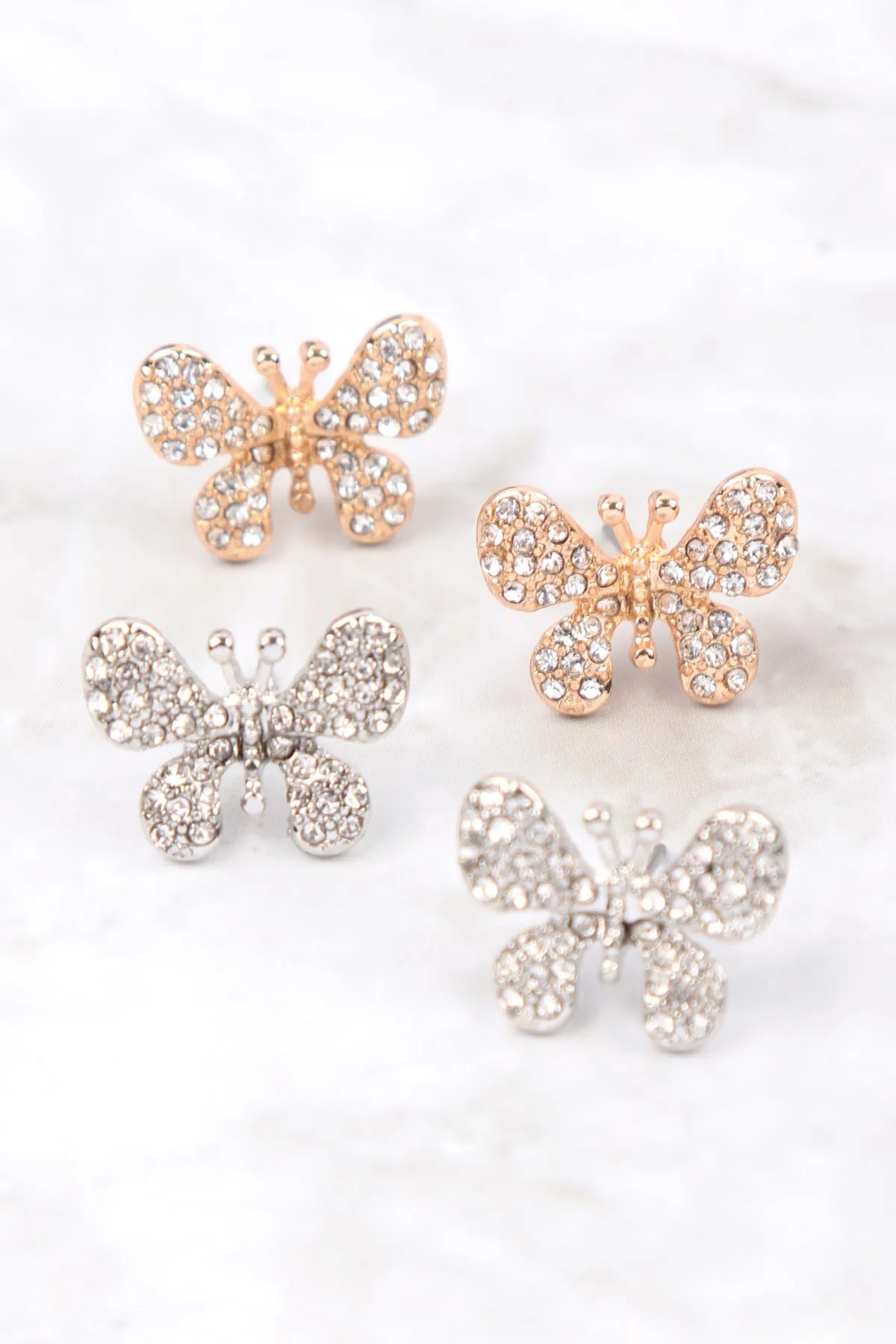 26751 - MEDIUM BUTTERFLY PAVE STUD EARRINGS