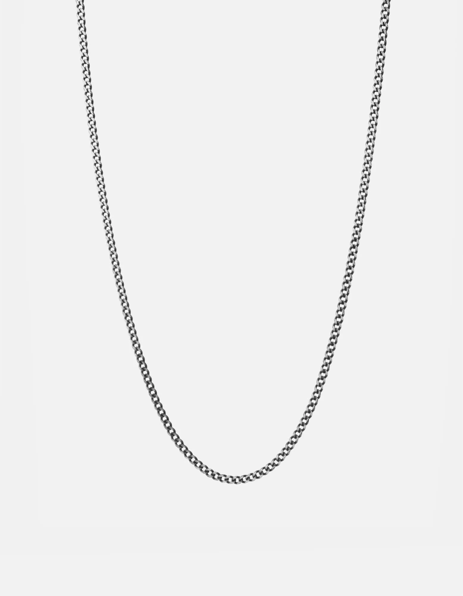 3mm Cuban Chain Necklace, Sterling Silver