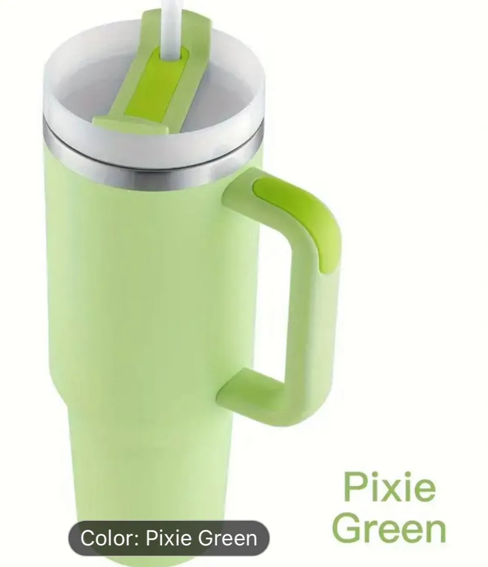 40 Ounce Stainless Tumbler with Handle - French Bulldog