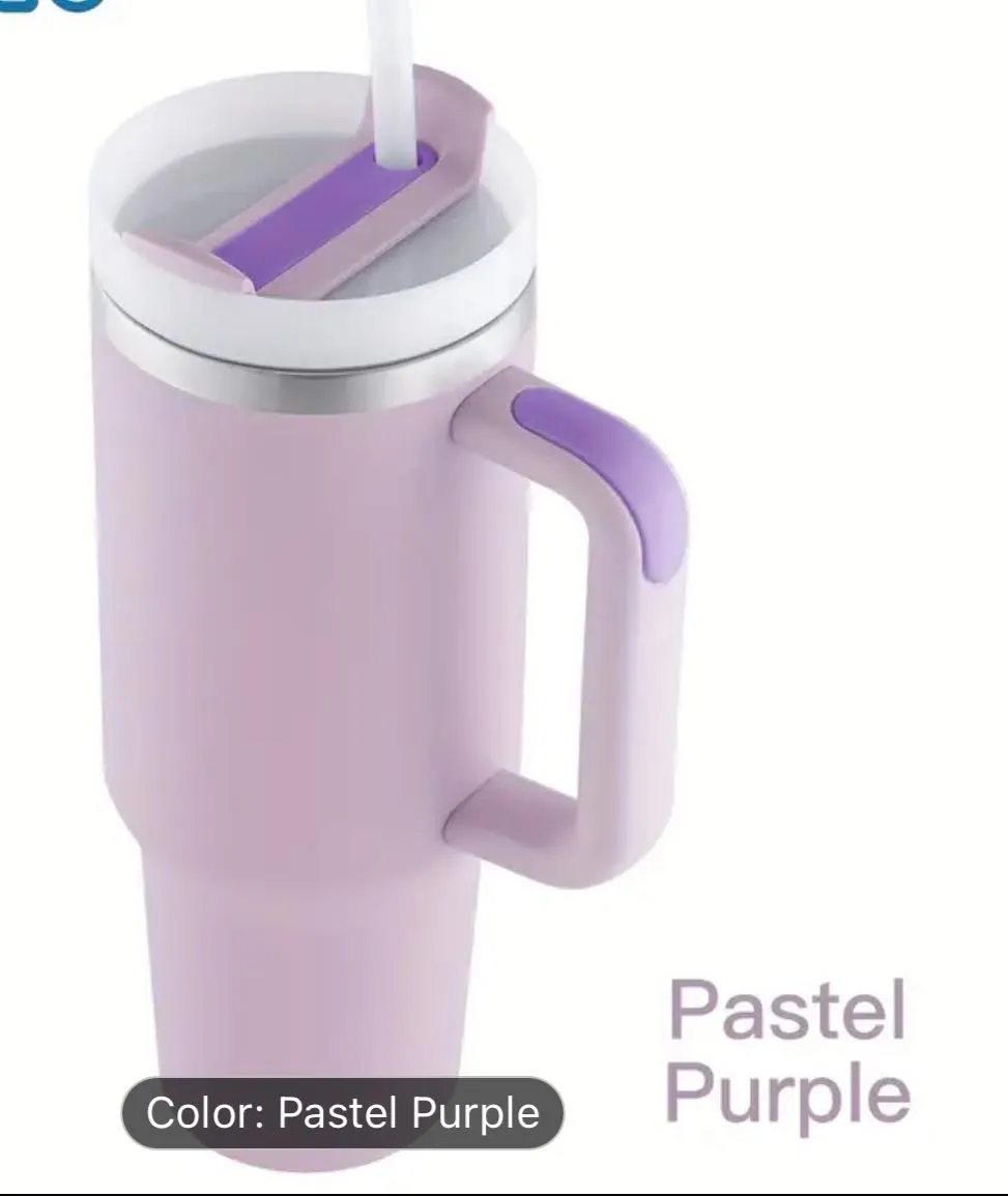 40 Ounce Stainless Tumbler with Handle - French Bulldog