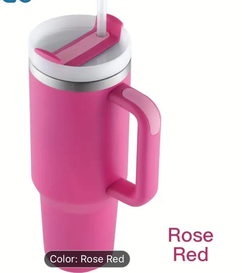 40 Ounce Stainless Tumbler with Handle - French Bulldog