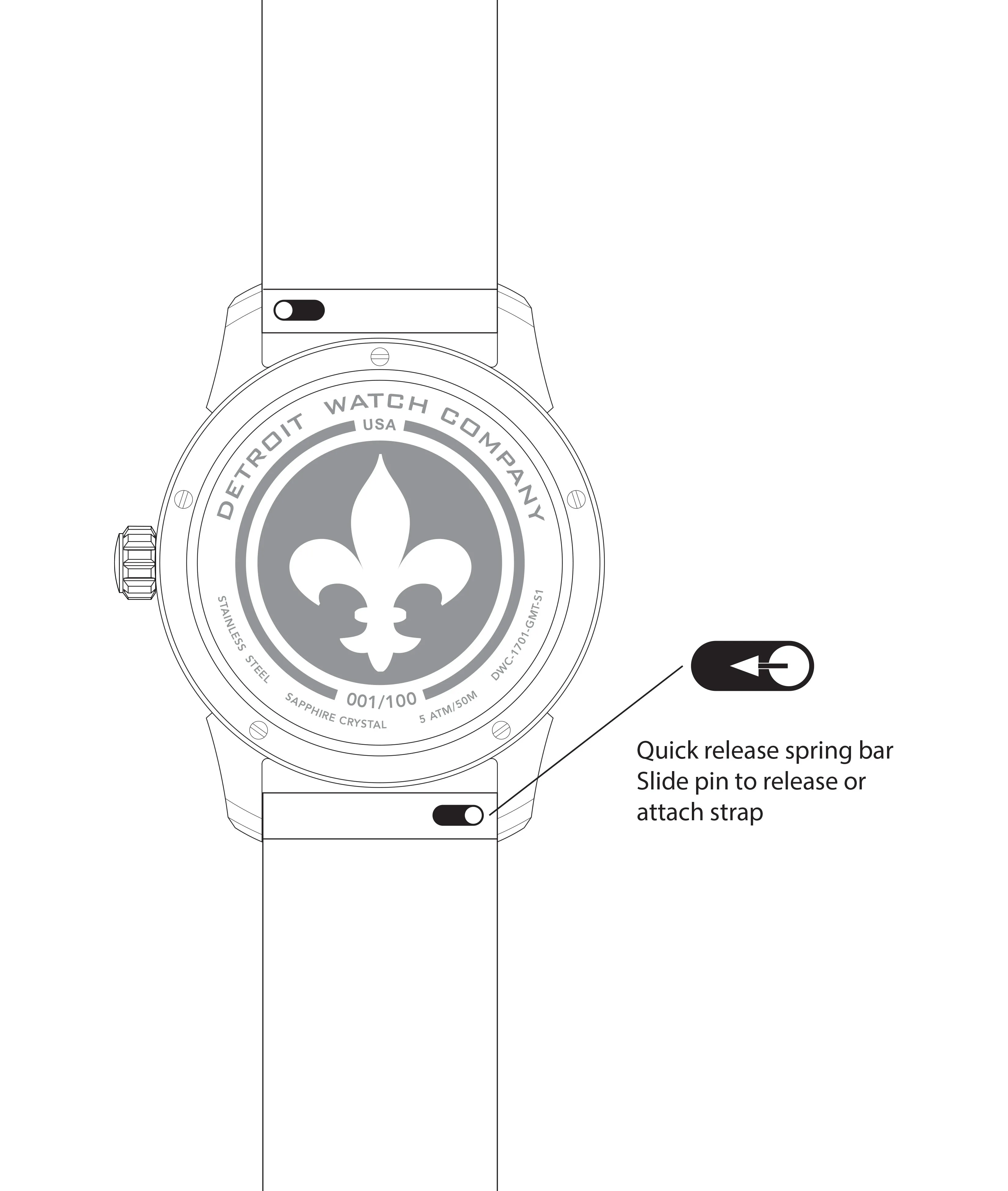 42mm Pontchartrain Louis XIV Moonphase Exhibition