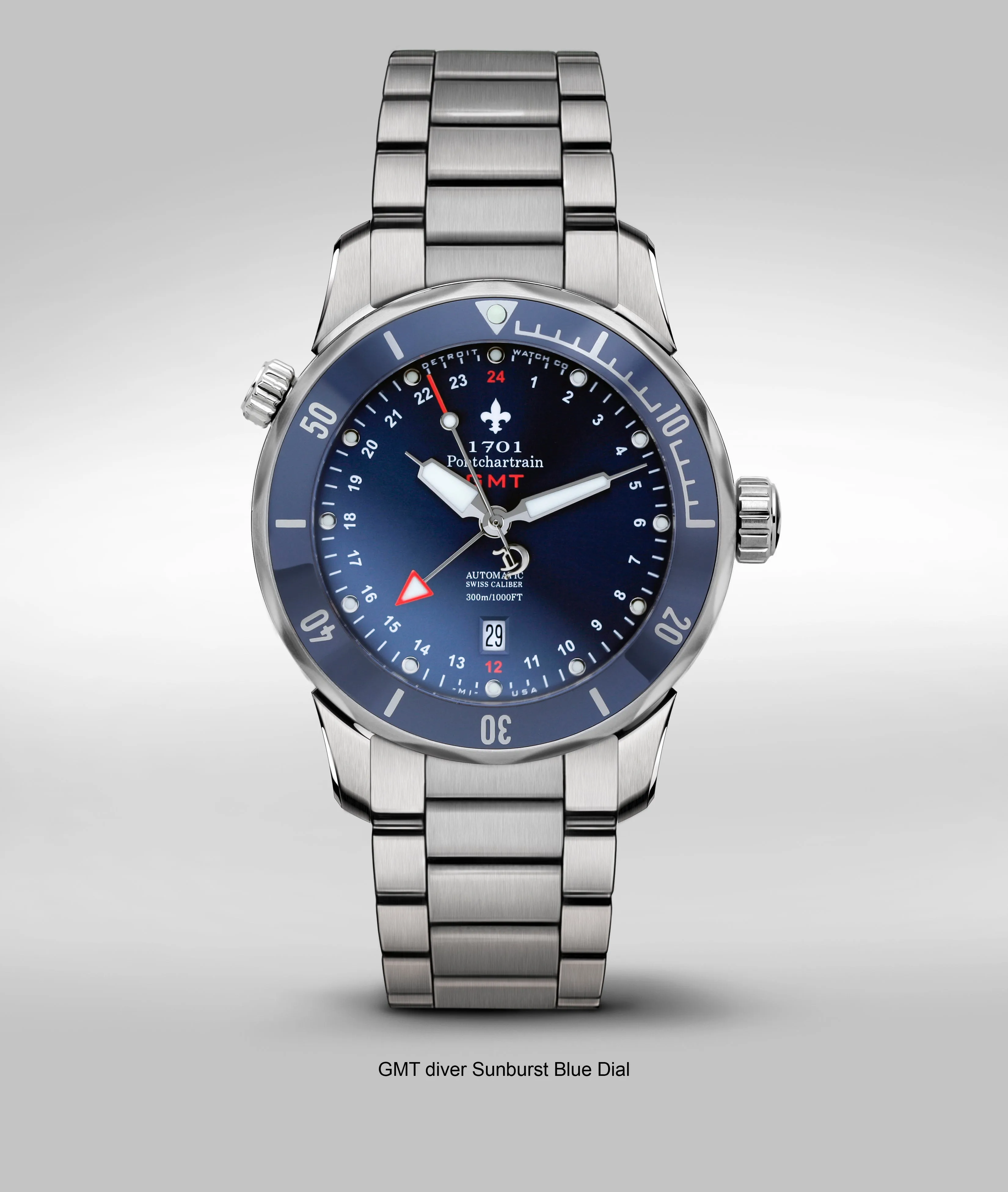 43mm 1701 Pontchartrain® Great Lakes Edition GMT Diver