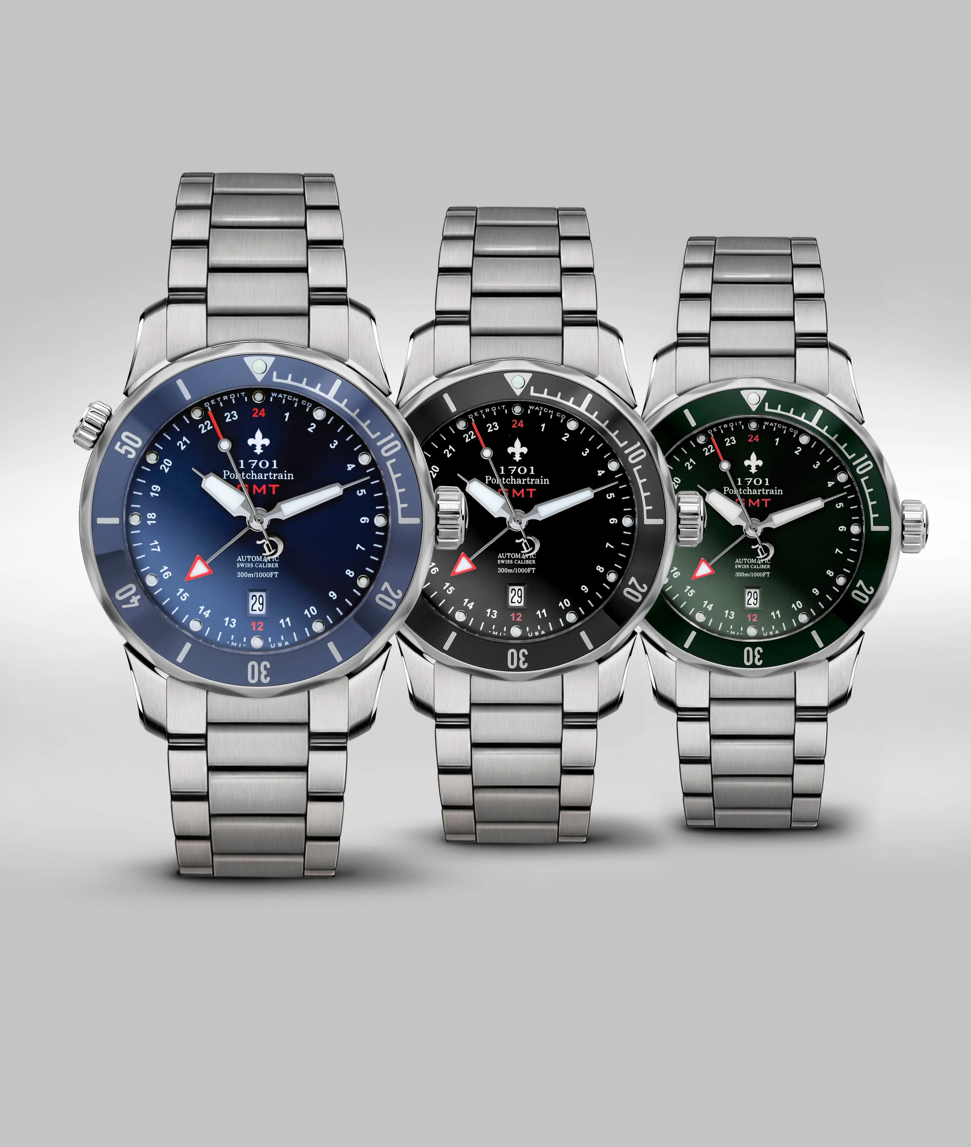 43mm 1701 Pontchartrain® Great Lakes Edition GMT Diver