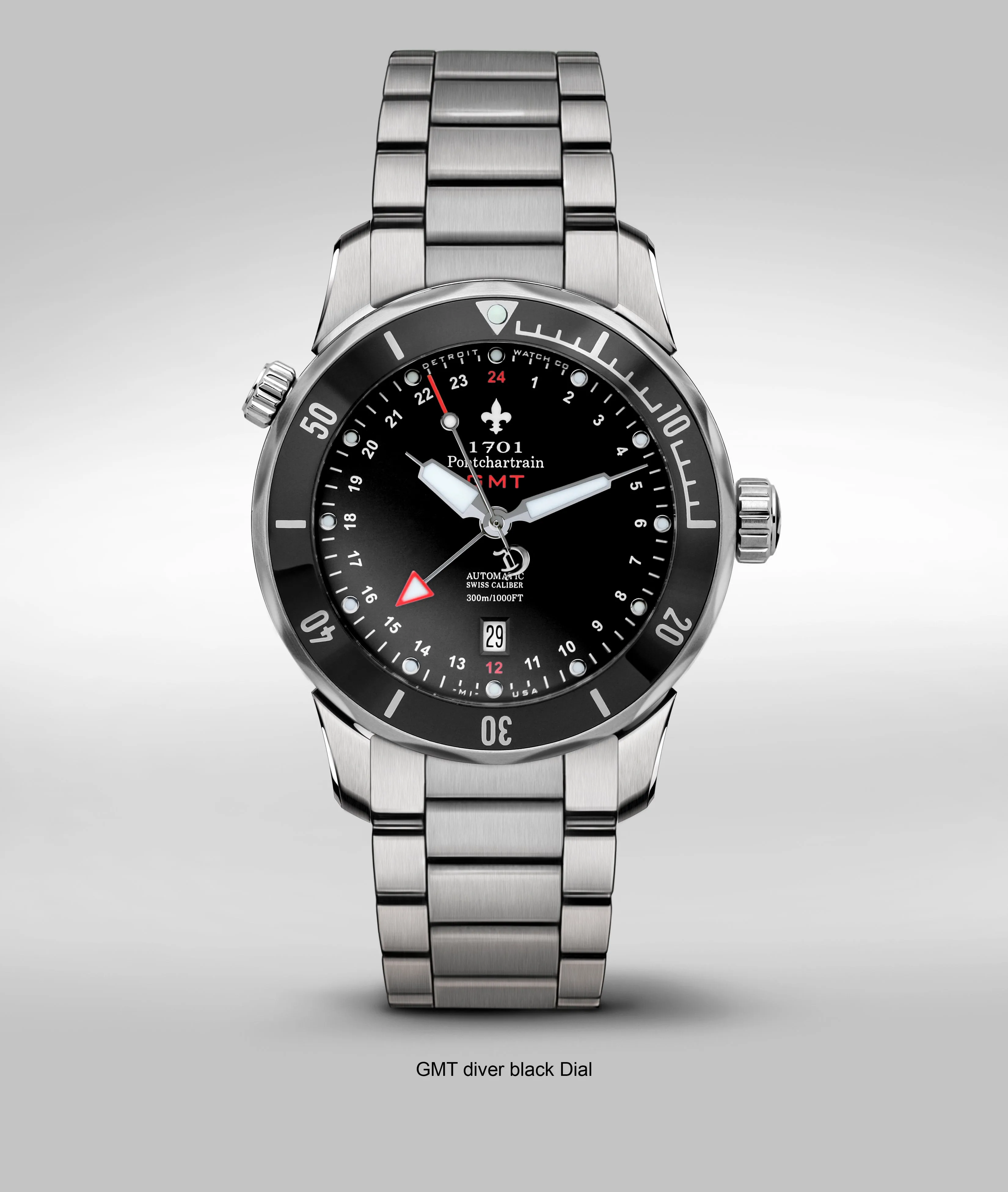 43mm 1701 Pontchartrain® Great Lakes Edition GMT Diver