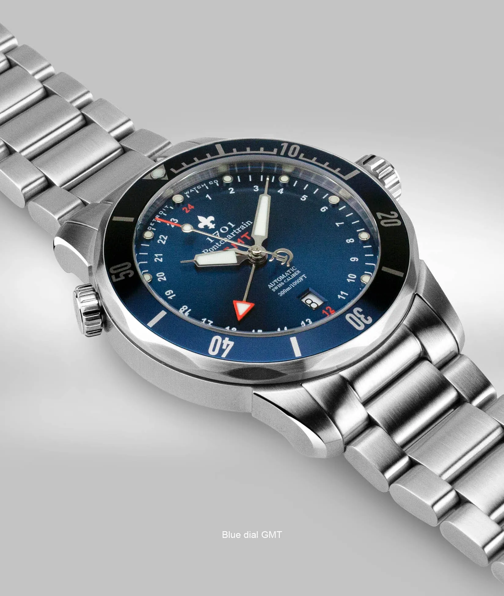 43mm 1701 Pontchartrain® Great Lakes Edition GMT Diver