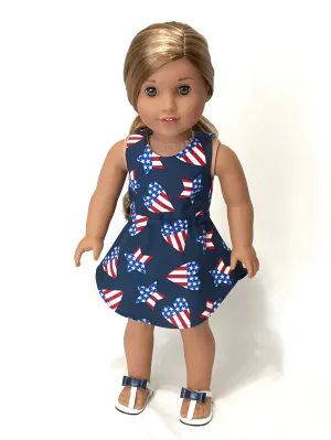 4th of July dress for American Girl and 18” dolls 02