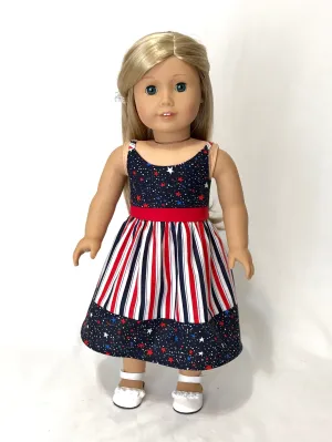 4th of July dress for American Girl and 18” dolls