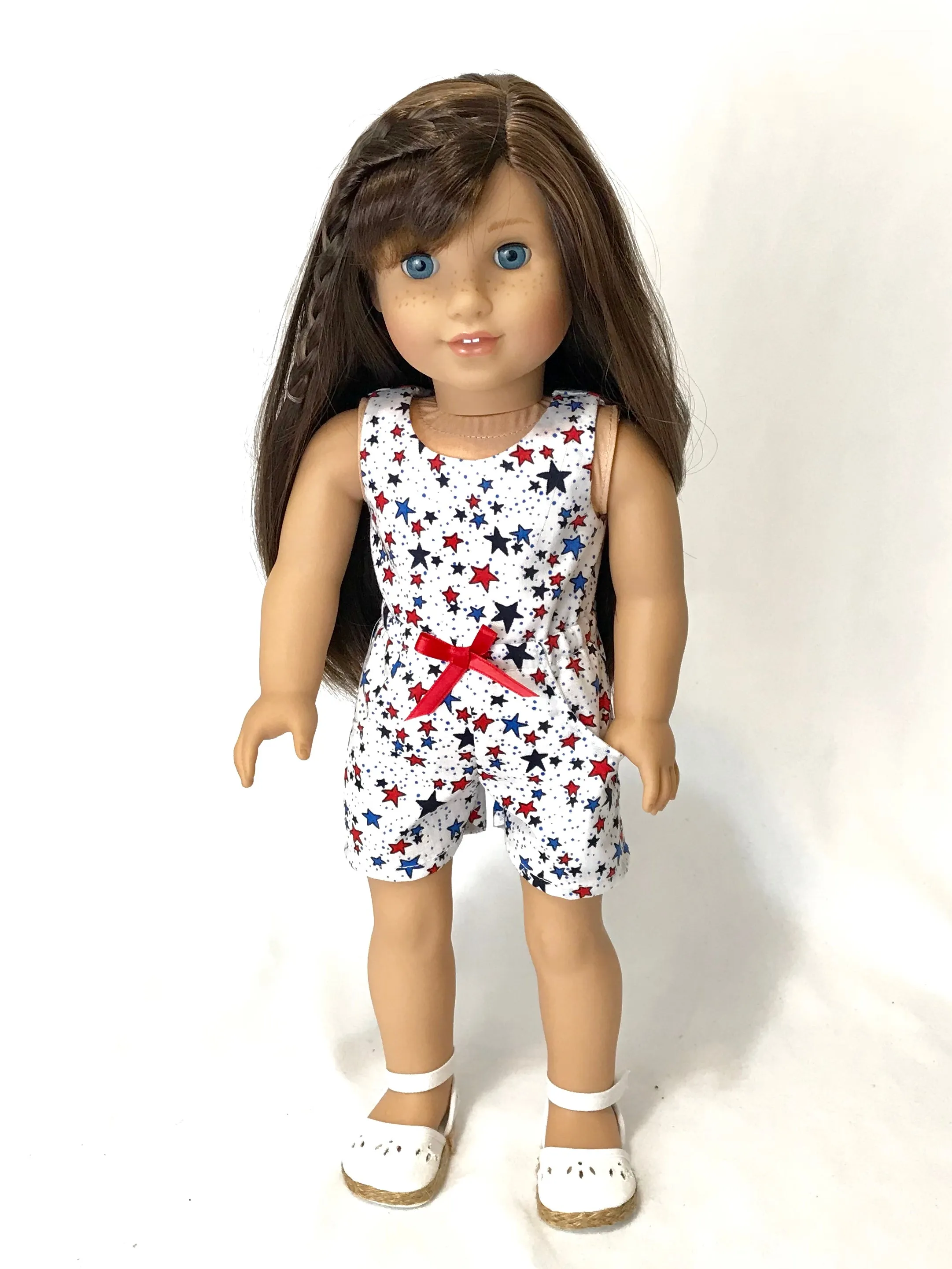 4th of July romper for American Girl and 18” dolls 05