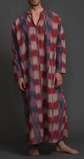 74710 Vintage Ikat  Men's Caftan