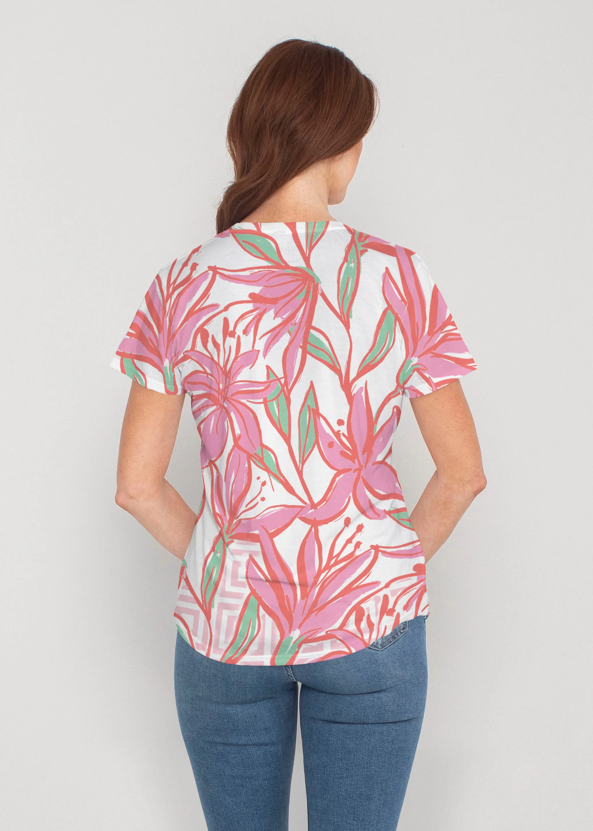 A lot of Lillies (8088) ~ Contoured Tri-Blend Scoop Tee