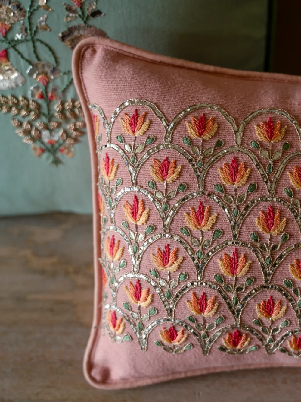 Aarti Sethia Studio  I   madhuban-cushion-cover-cotton