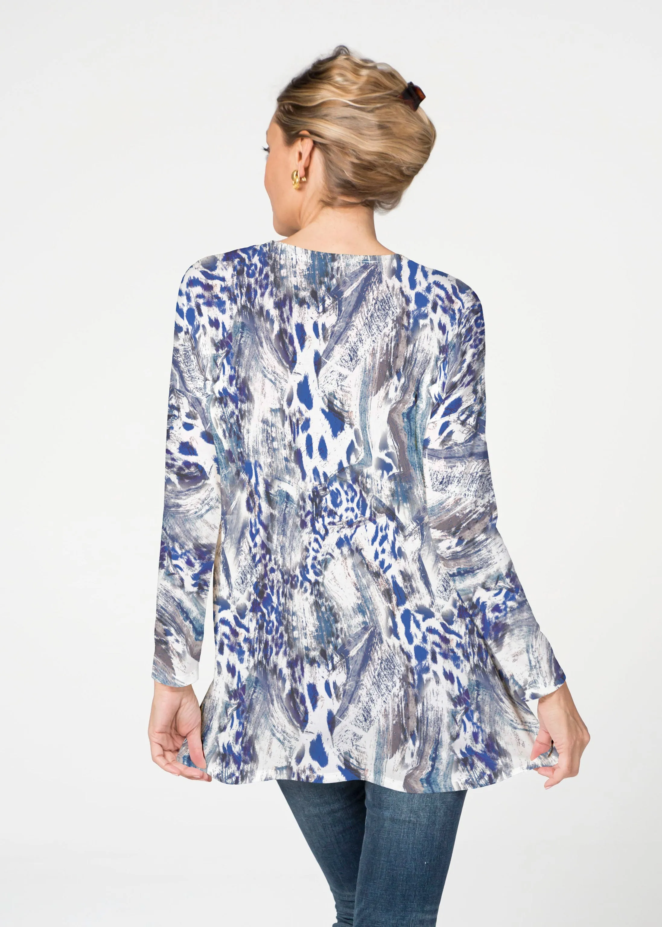 Abstract Leopard (7647) Slouchy Butterknit Top