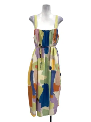 Abstract Rainbow Print Spag Dress OSN