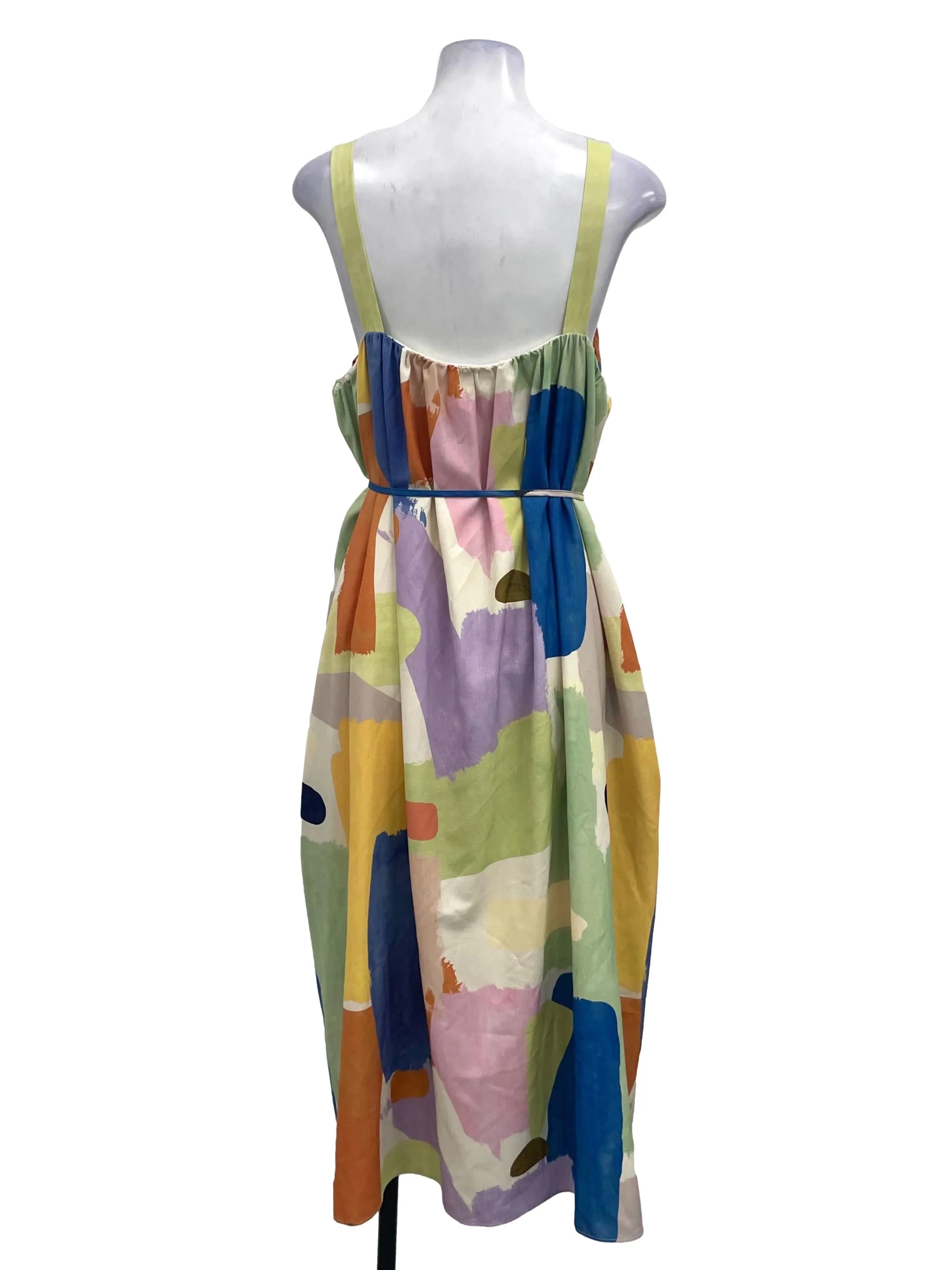 Abstract Rainbow Print Spag Dress OSN