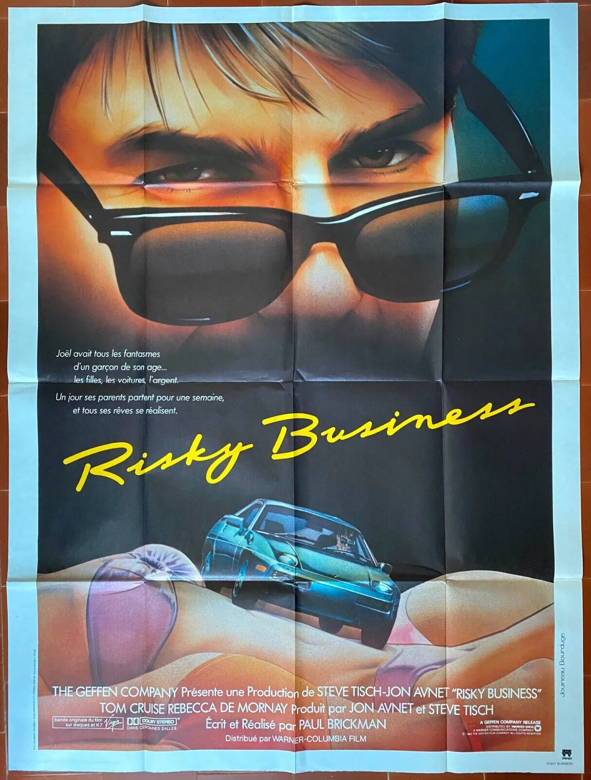 Affiche RISKY BUSINESS Paul Brickman TOM CRUISE Voiture CAR Auto 120x160cm