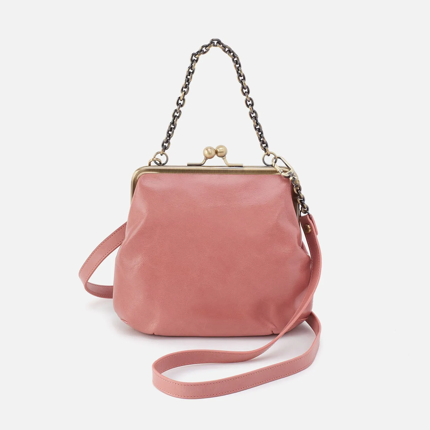 Alba Crossbody In Polished Leather - Rose