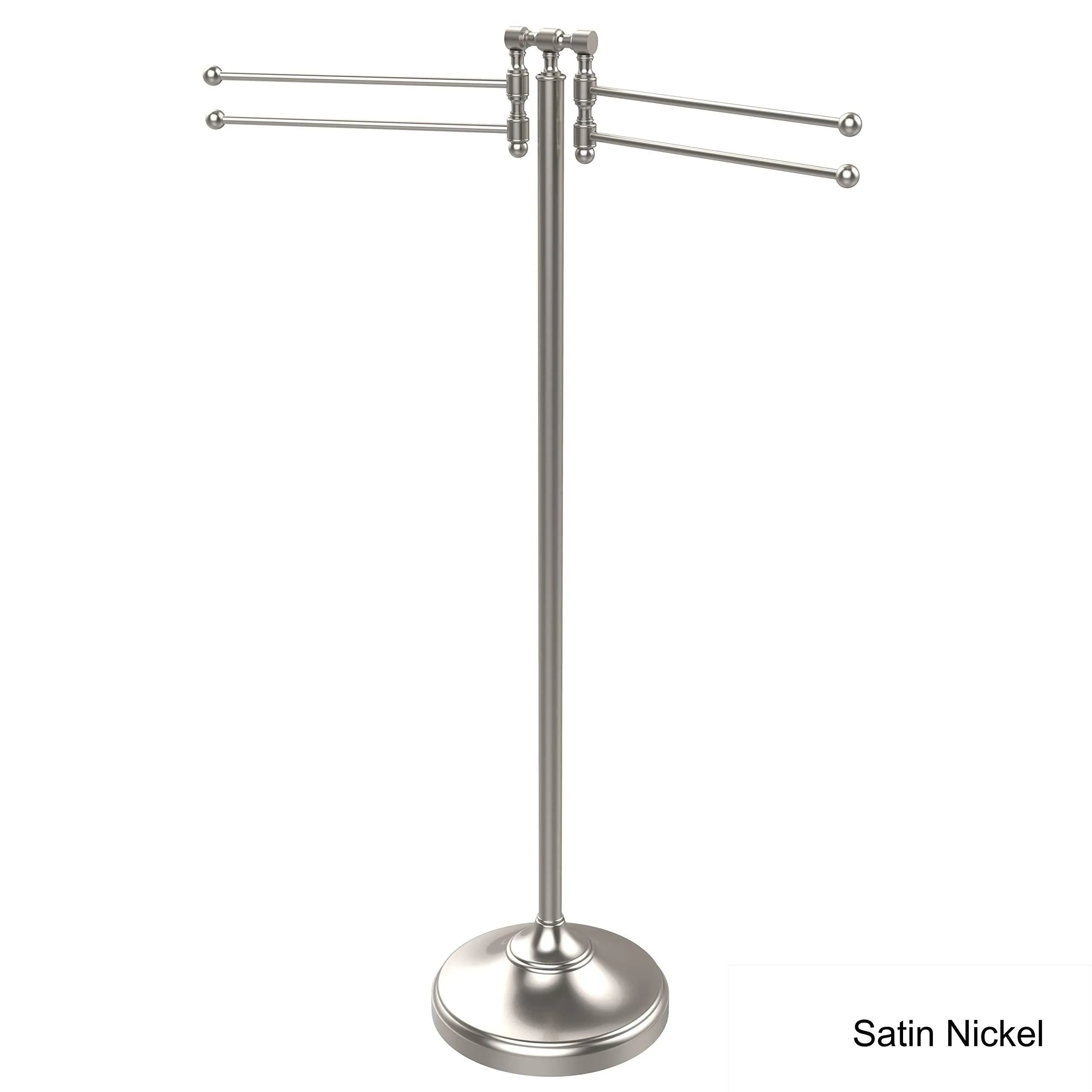 Allied Brass RWM-8-PNI Floor Towel Stand, Polished Nickel