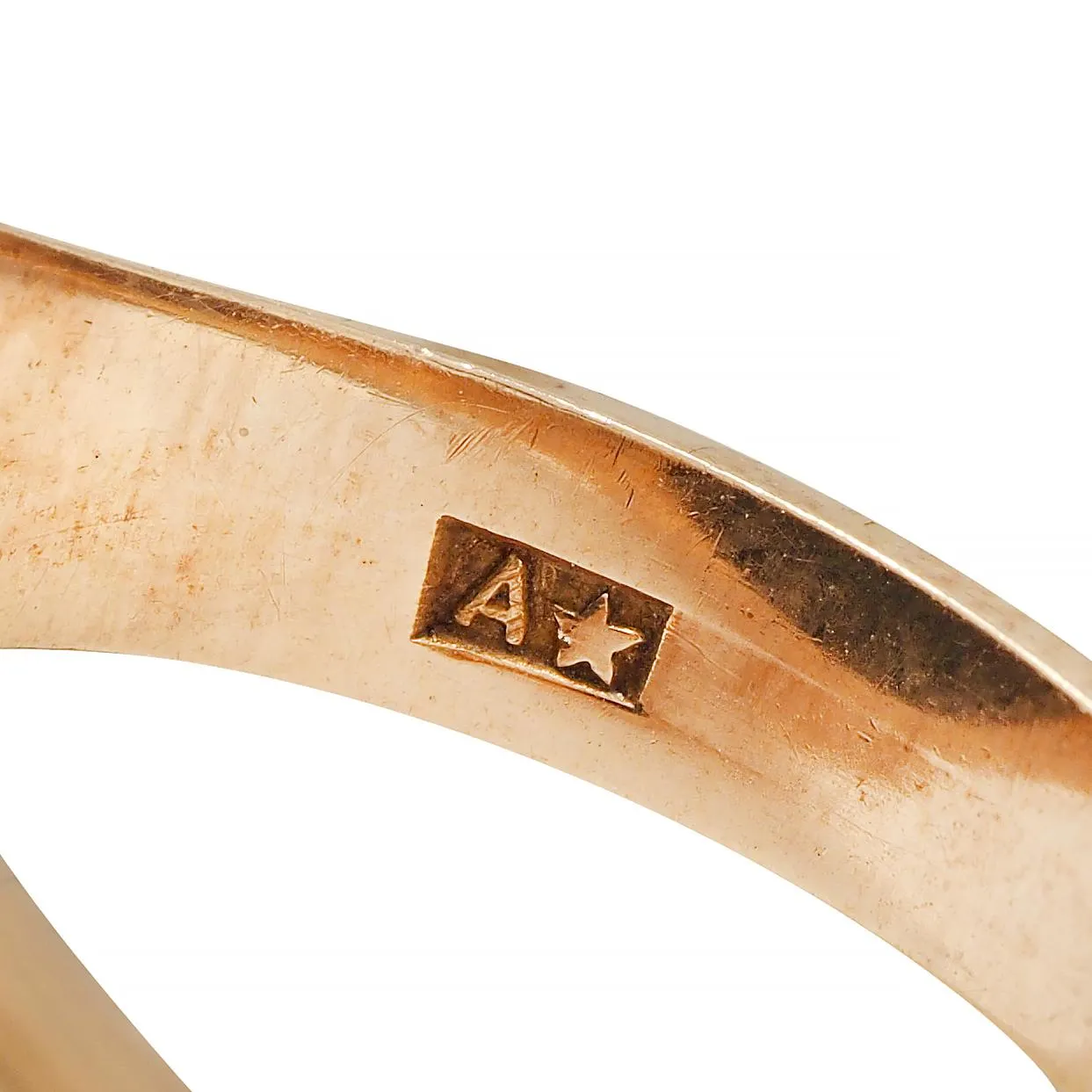 Allsop Bros. Early Art Deco Bloodstone 14 Karat Yellow Gold Antique Unisex Signet Ring
