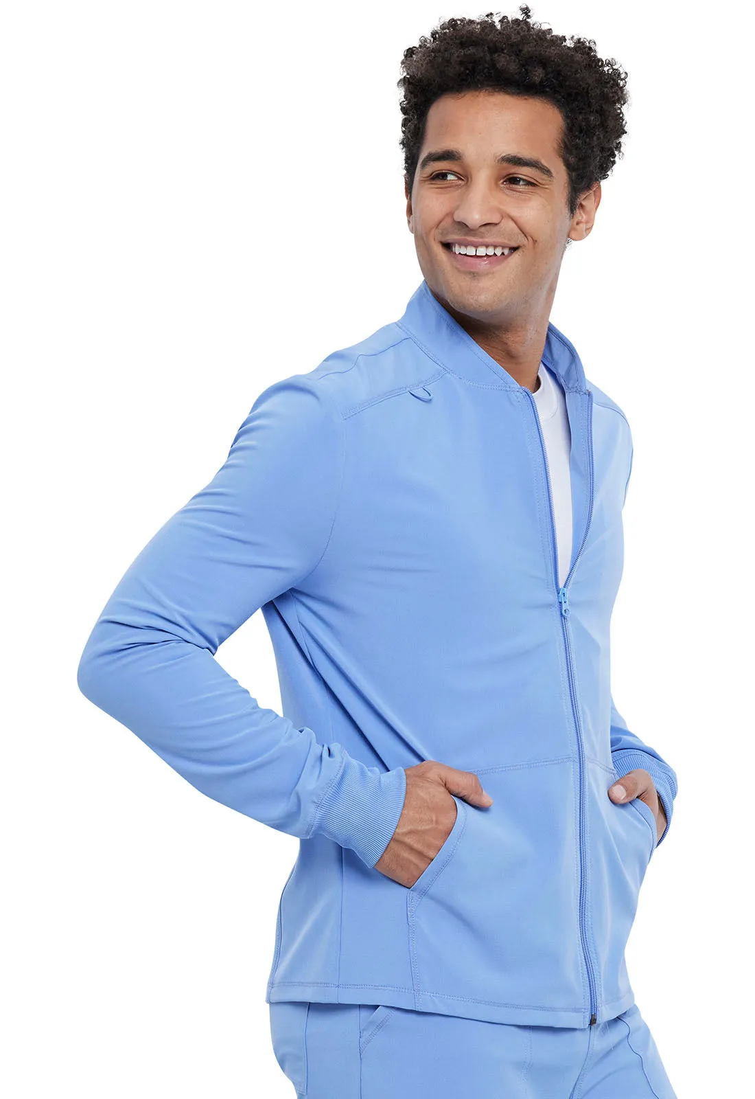 Allura CKA387 Men's Zip Front Jacket Ciel