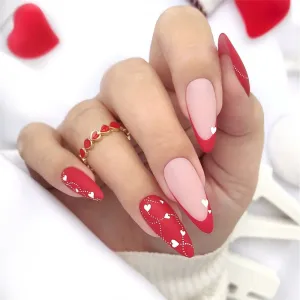 Almond French Heart Red