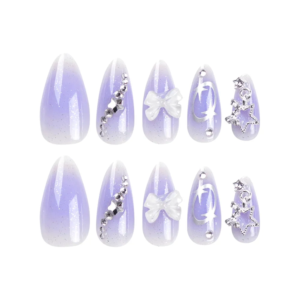 Almond  Silver Star Gradual Purple