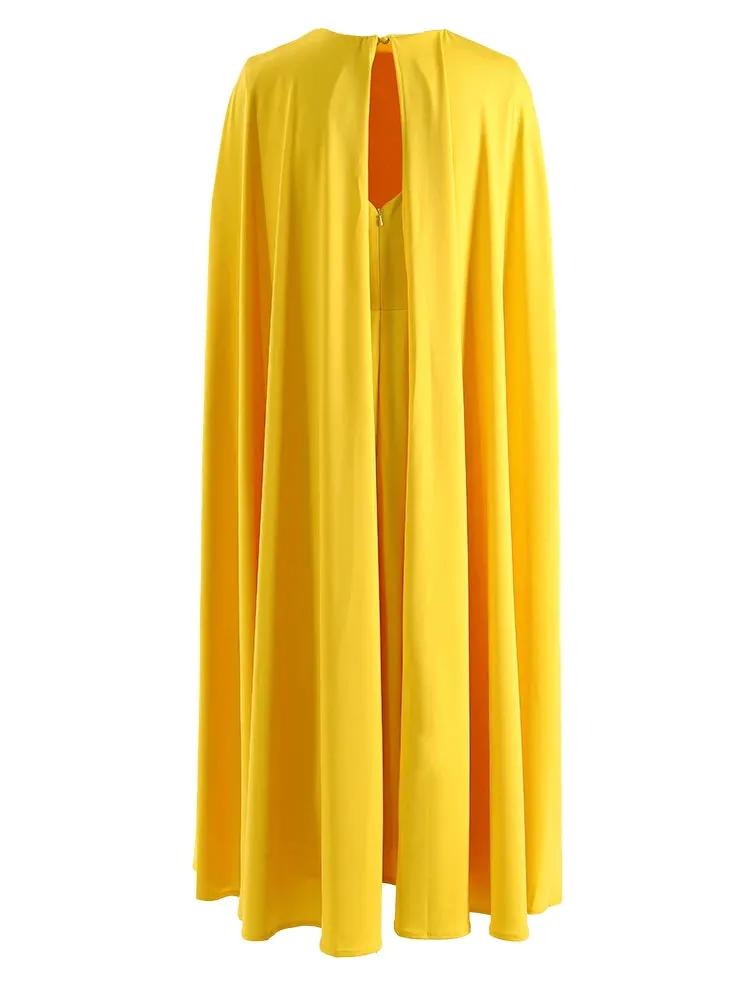 Alora French Solid High-End Evening Dress