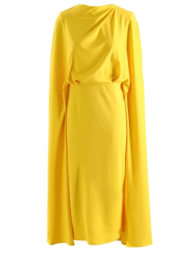 Alora French Solid High-End Evening Dress