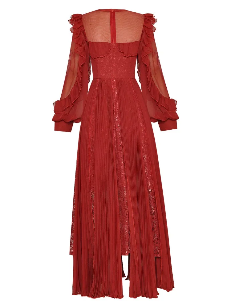ALYSSA Designer High Quality Sequinned Vintage Long Dress - New
