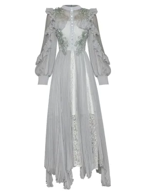 ALYSSA Designer High Quality Sequinned Vintage Long Dress - New