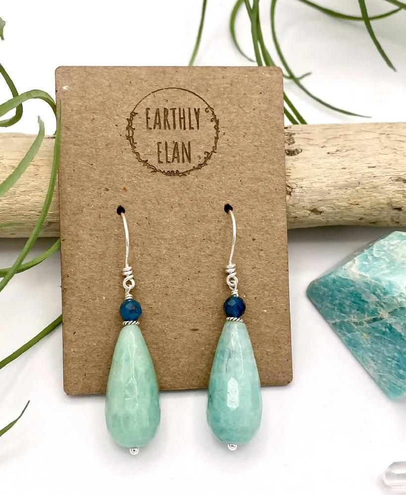 Amazonite Teardrop Earrings