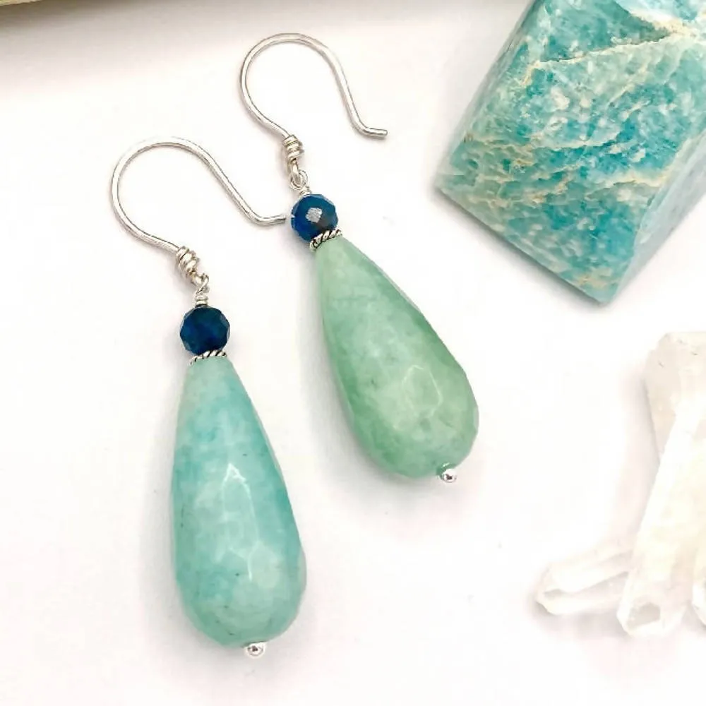 Amazonite Teardrop Earrings