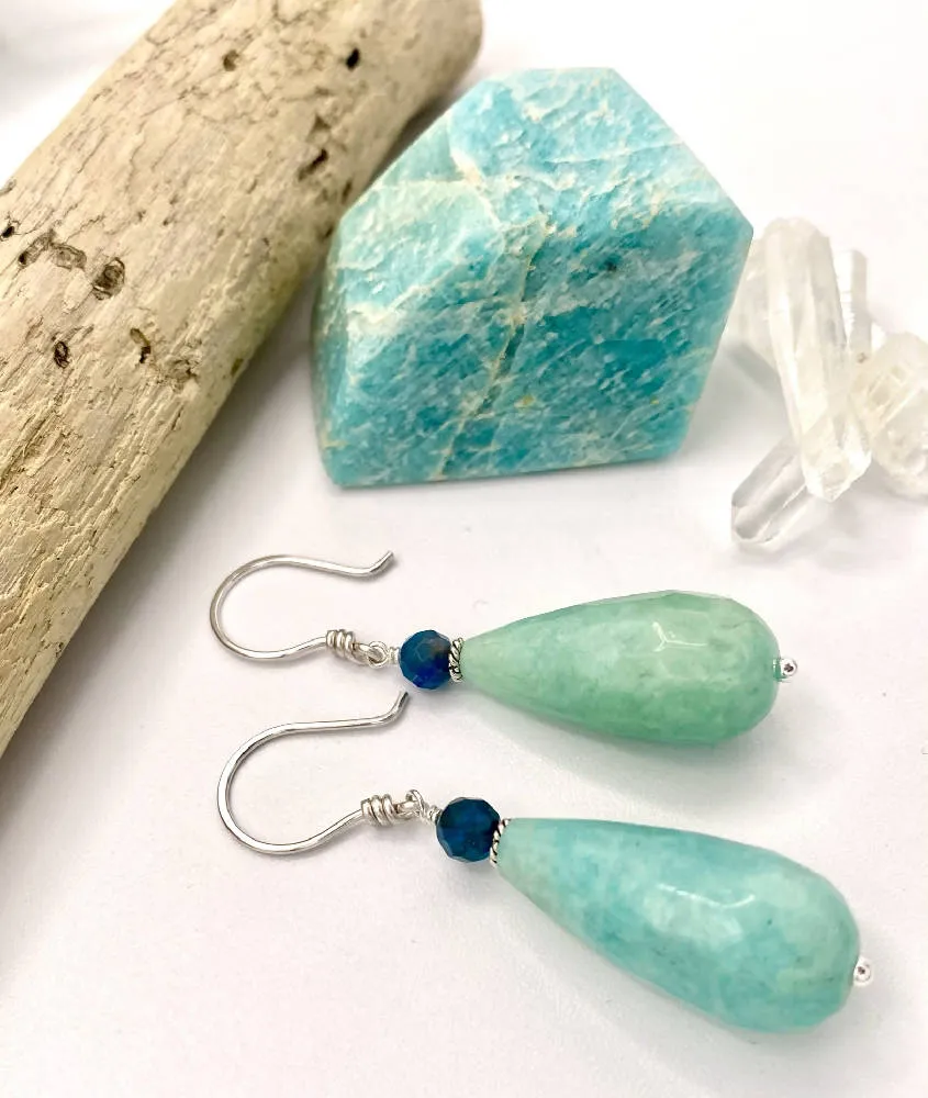 Amazonite Teardrop Earrings